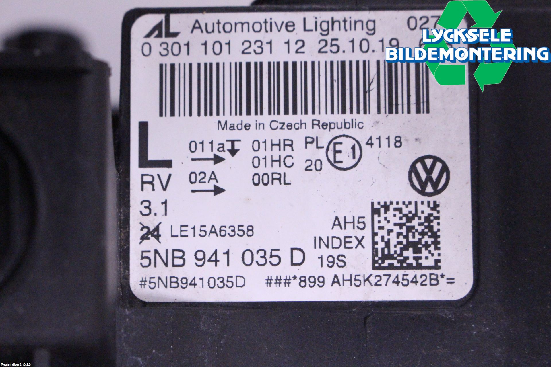 Volkswagen VW TIGUAN 16-24 Strålkastare Vänster
