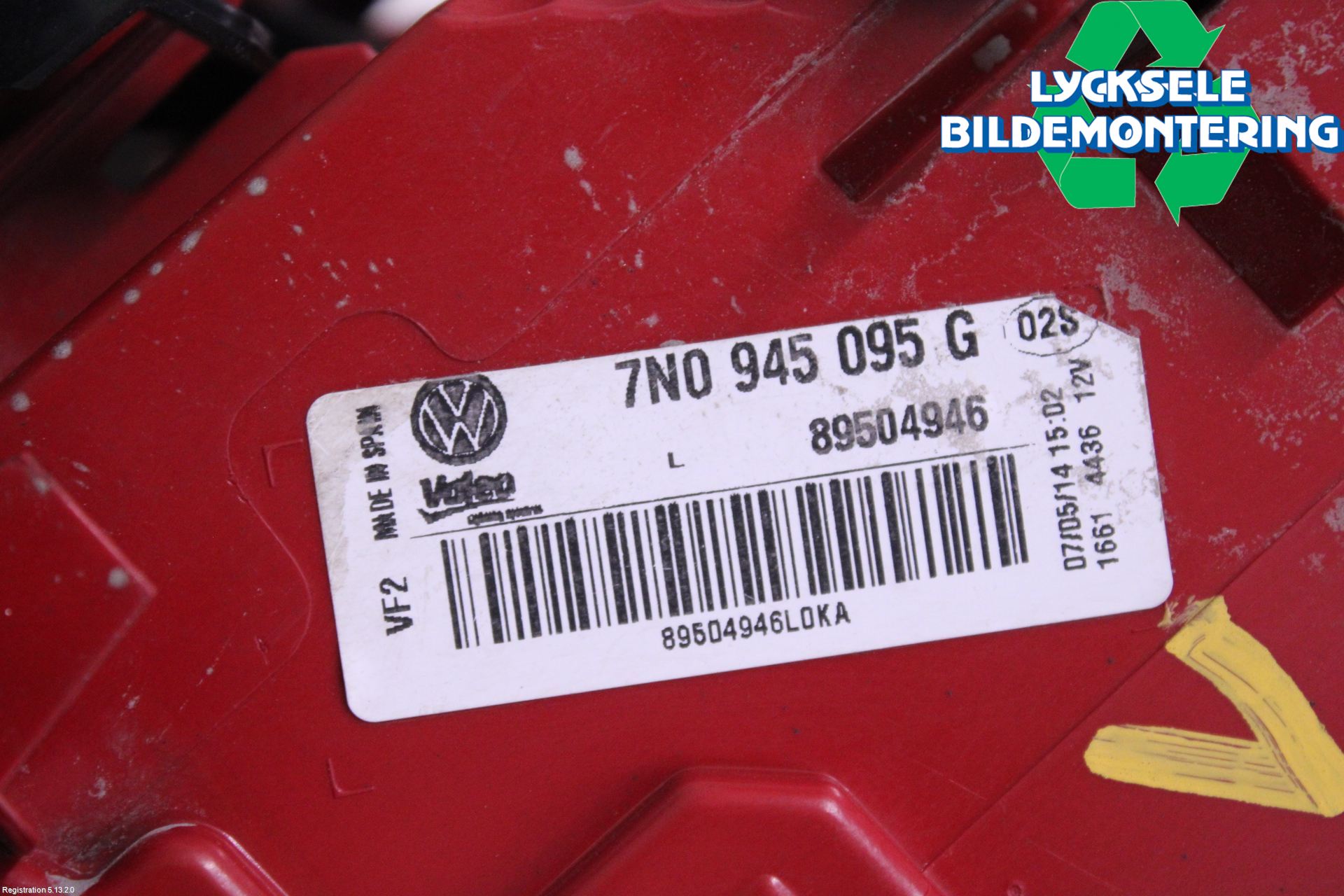 Volkswagen VW SHARAN 11- Bakljus Vänster