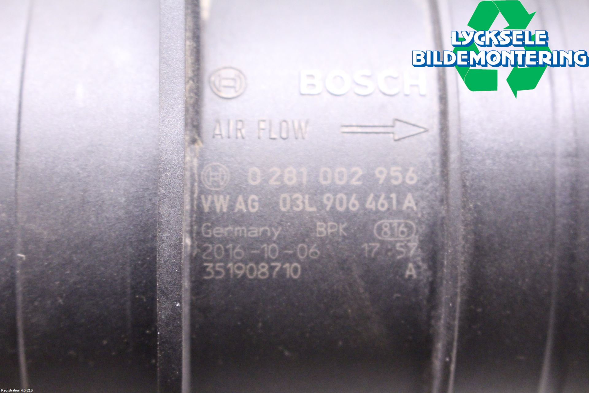 Audi A4/S4 B9 16-19 Injluftmassamätare