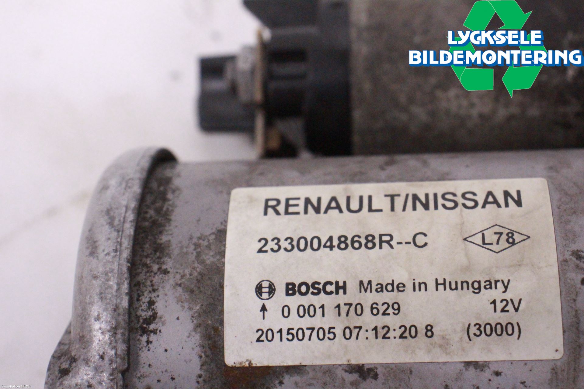 Renault KANGOO II 15-21 Startmotor Diesel
