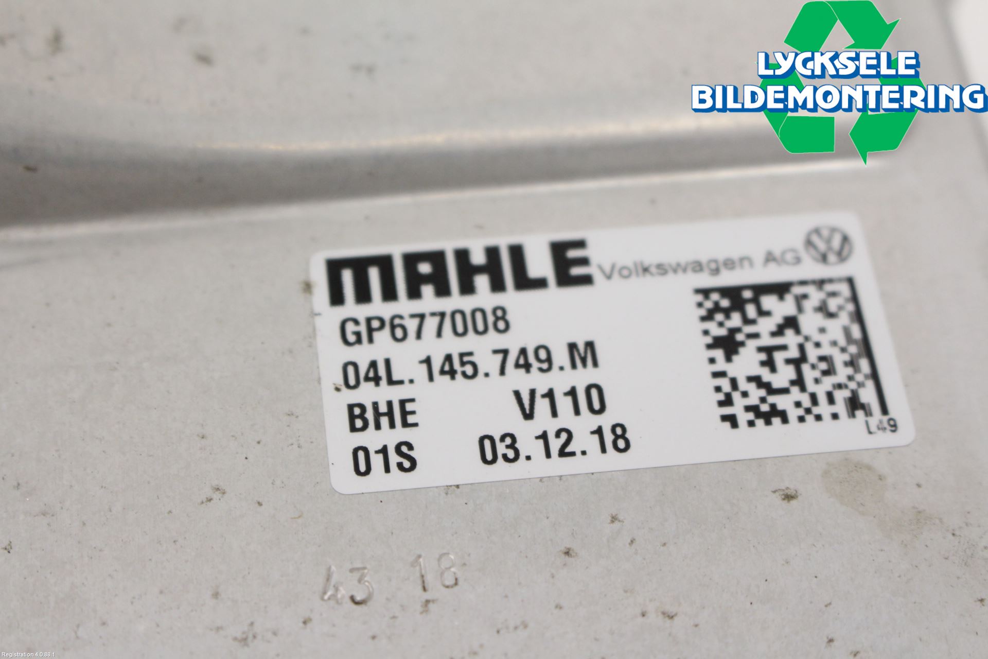 Volkswagen VW TRANSP/CARAVELLE (T6) 16-22 Laddluft-Intercooler Kyl