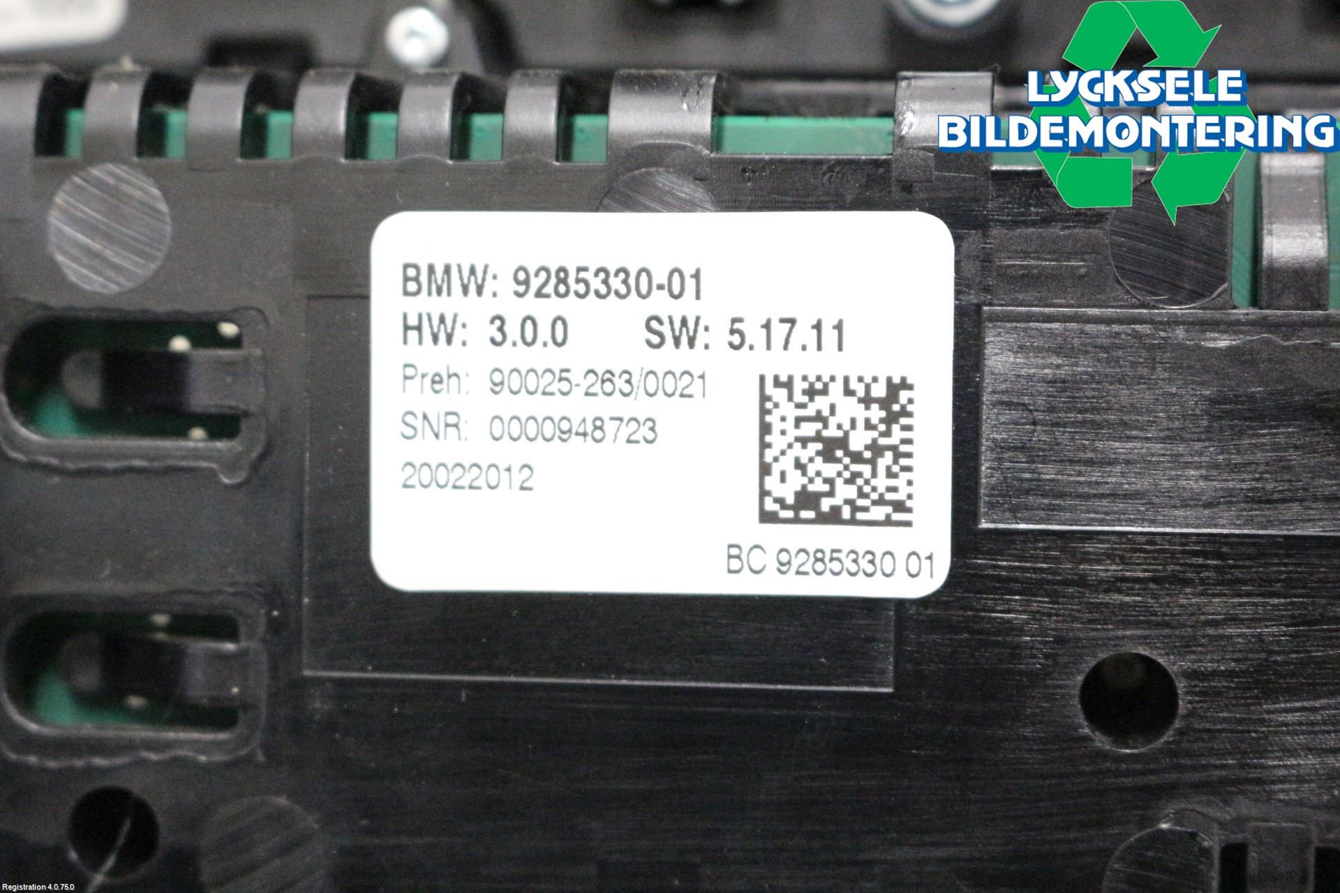 BMW 5 F10/F11/F18 09-17 Ac Styrenhet Ac Manöveren