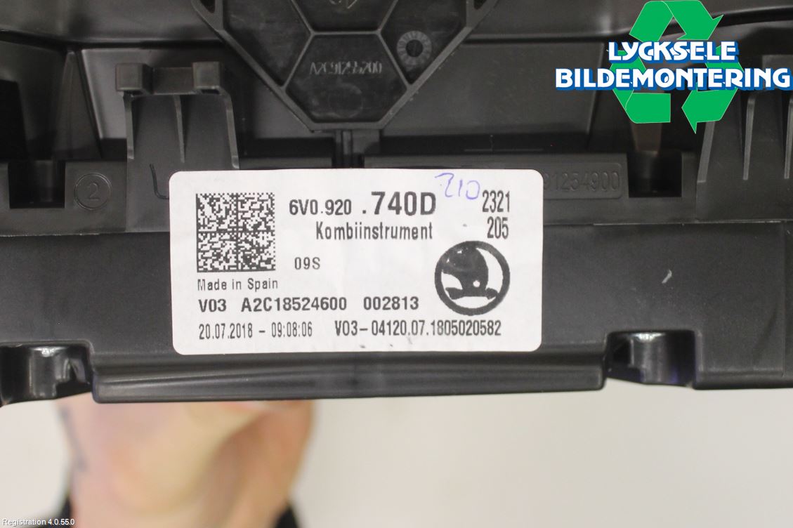 Skoda FABIA 15-21 Instrument Komb