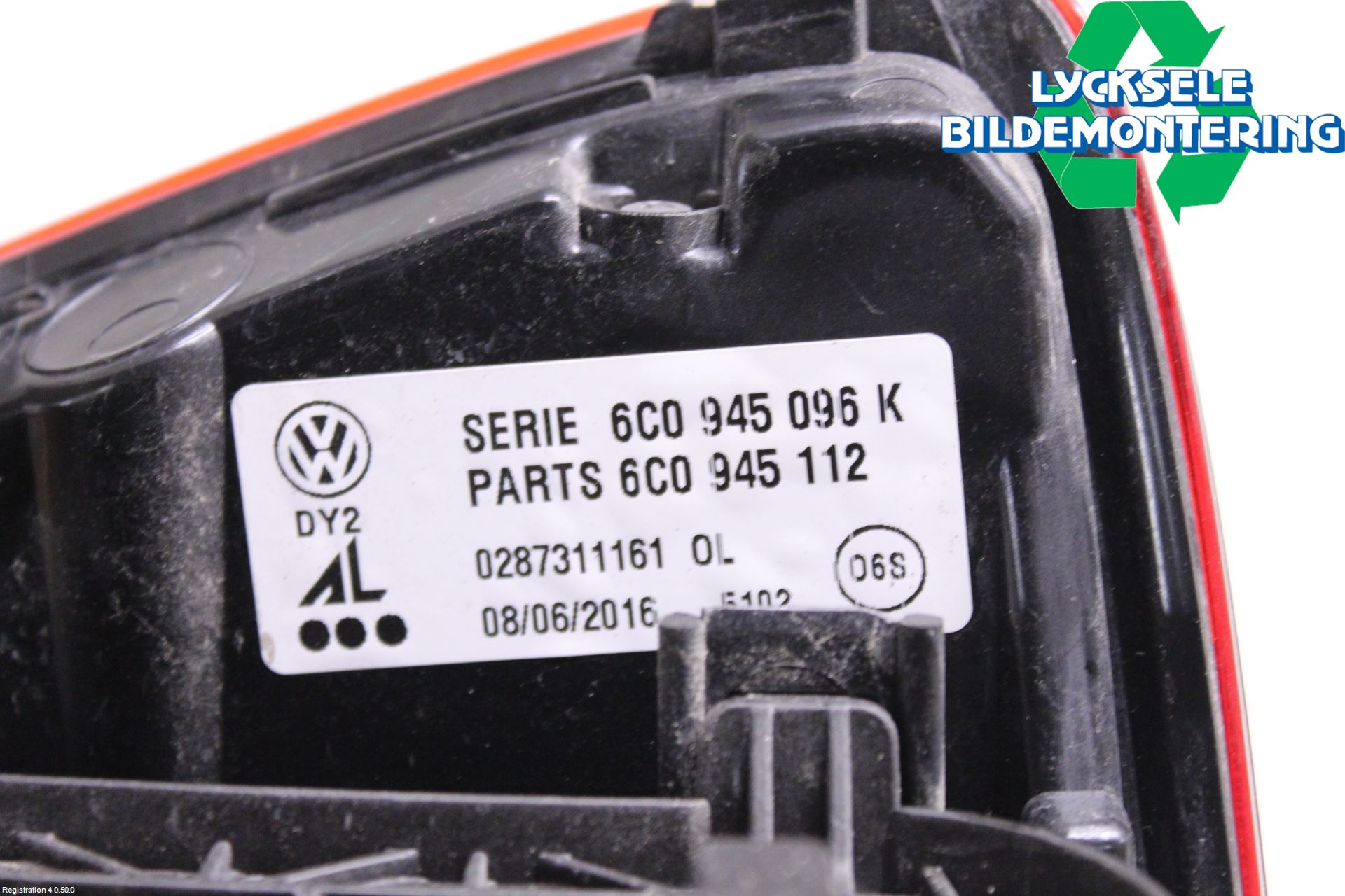 Volkswagen VW POLO 10-17 Bakljus Höger