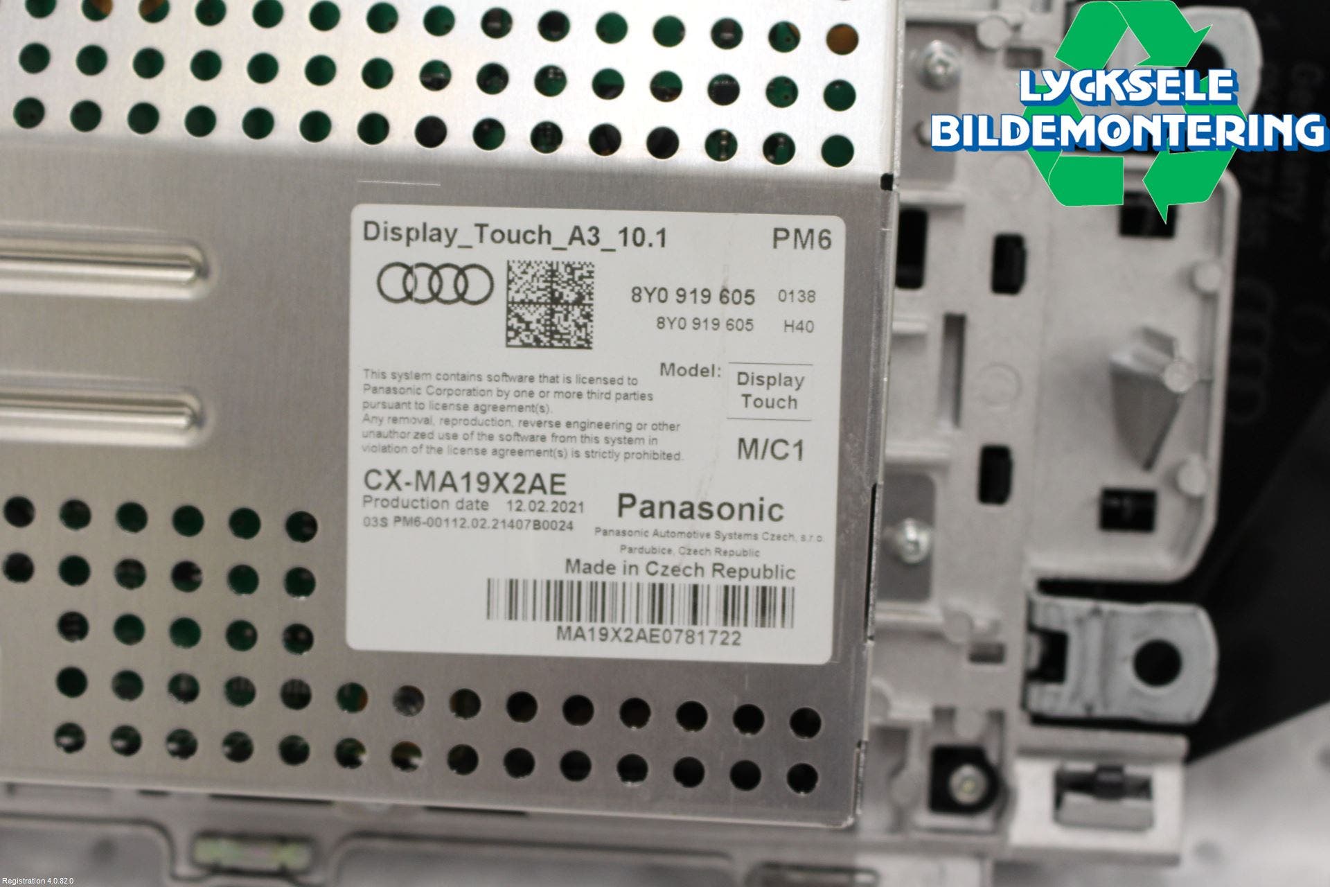 Audi A3/S3 8Y 21- Bildskärm