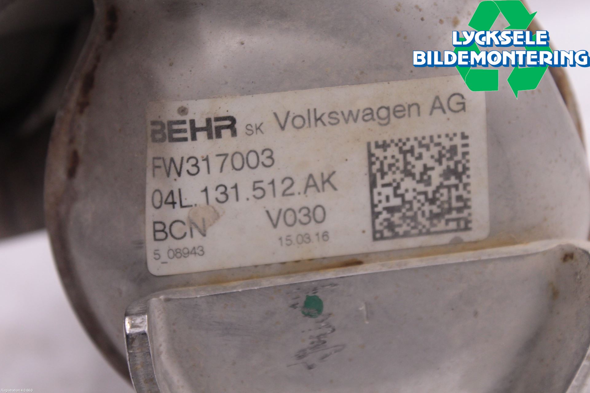 Volkswagen VW CADDY 16-20 Avgaskylare