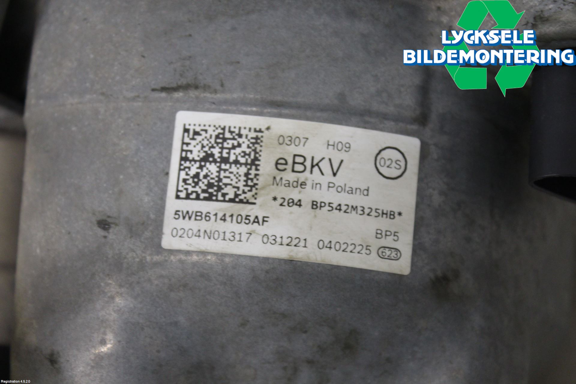 Volkswagen VW GOLF / E-GOLF VIII 20- Bromsservo