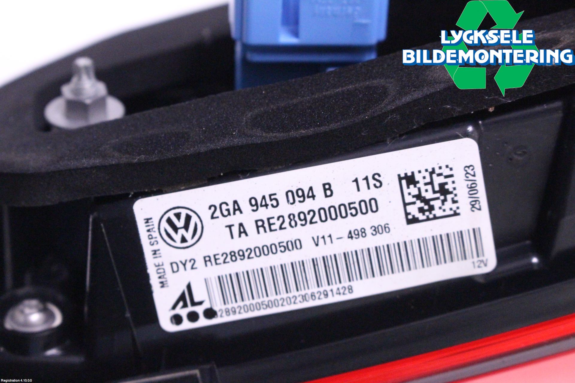 Volkswagen VW T-ROC 18- Bakljus Lucka Hö