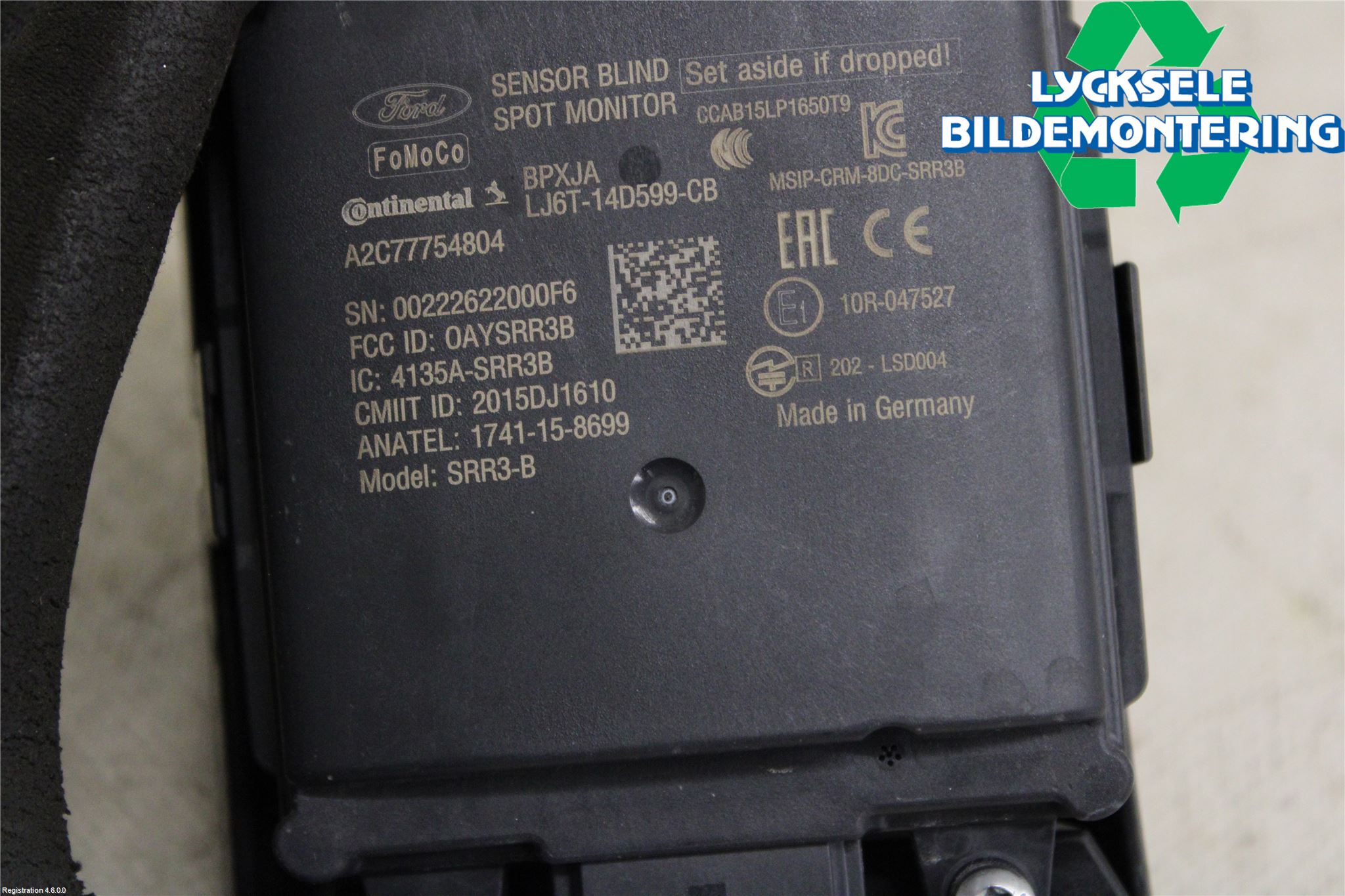 Ford KUGA/KUGA PHEZ/FHEV 20- Sensor Aktivt Kollisionsskydd