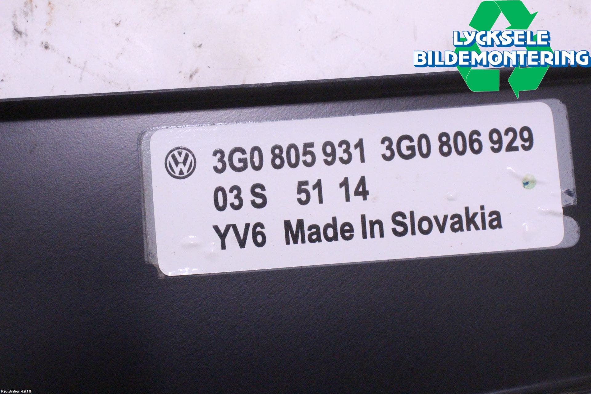 Volkswagen VW PASSAT 15-19 Frontplåt