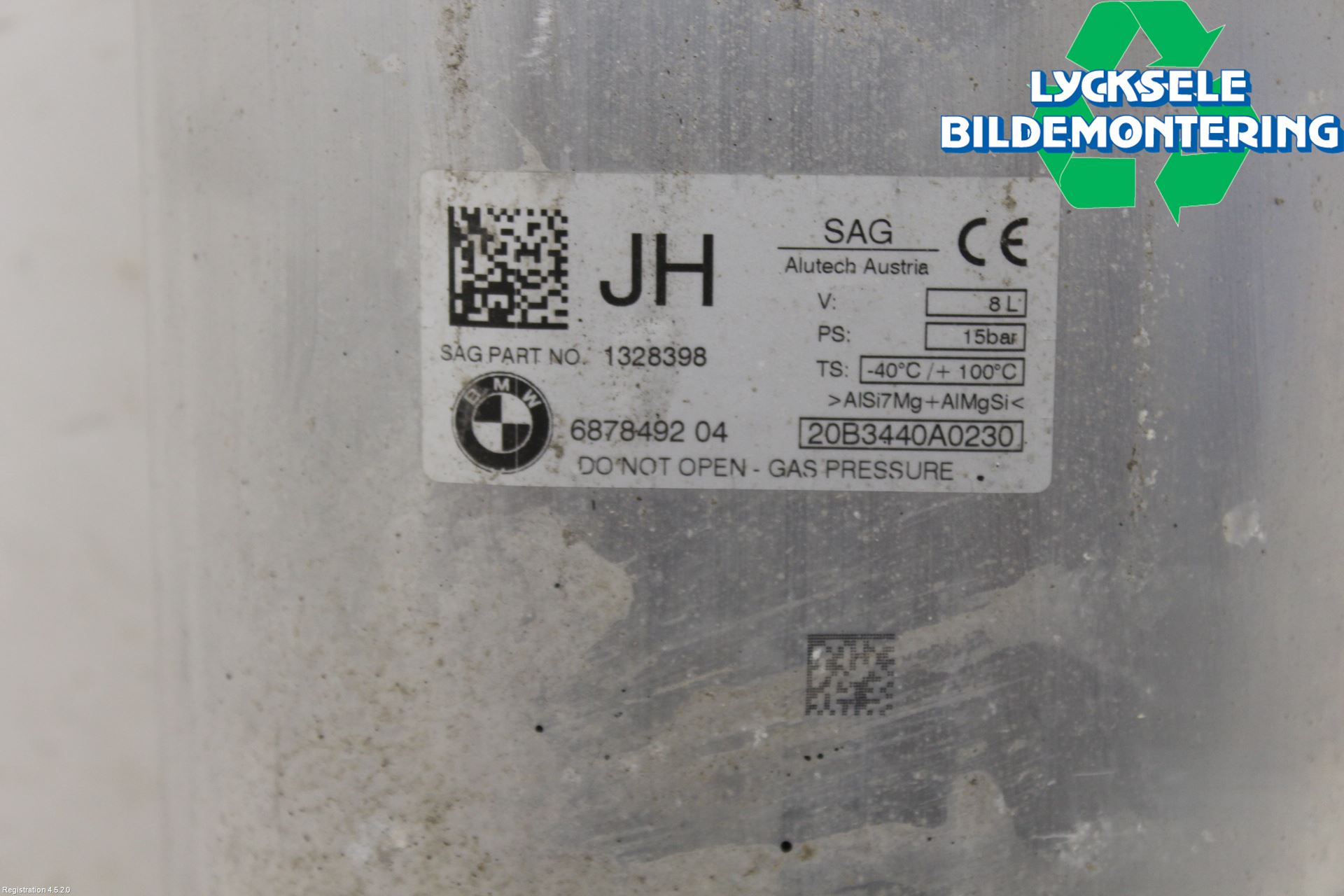 BMW X7 G07 19- Nivå/Luftförändring Trycktank