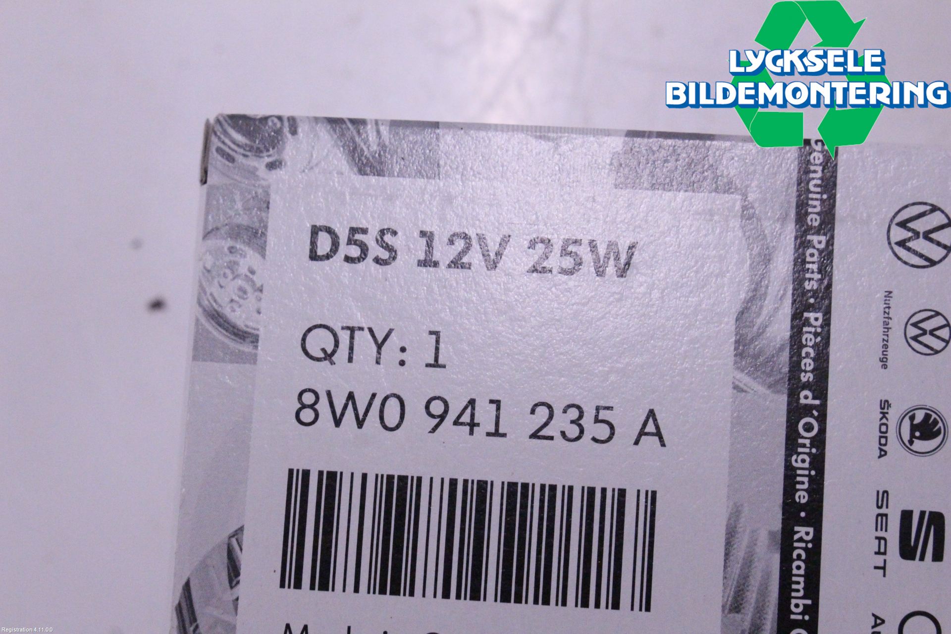 Audi A6/S6 4G 11-18 Strålkastarglödlampa Xenon