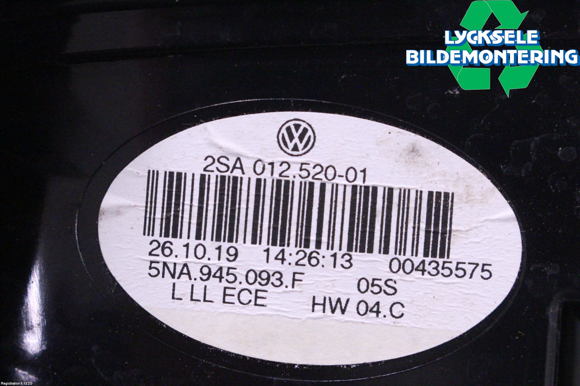 Volkswagen VW TIGUAN 16-24 Bakljus Lucka Vä