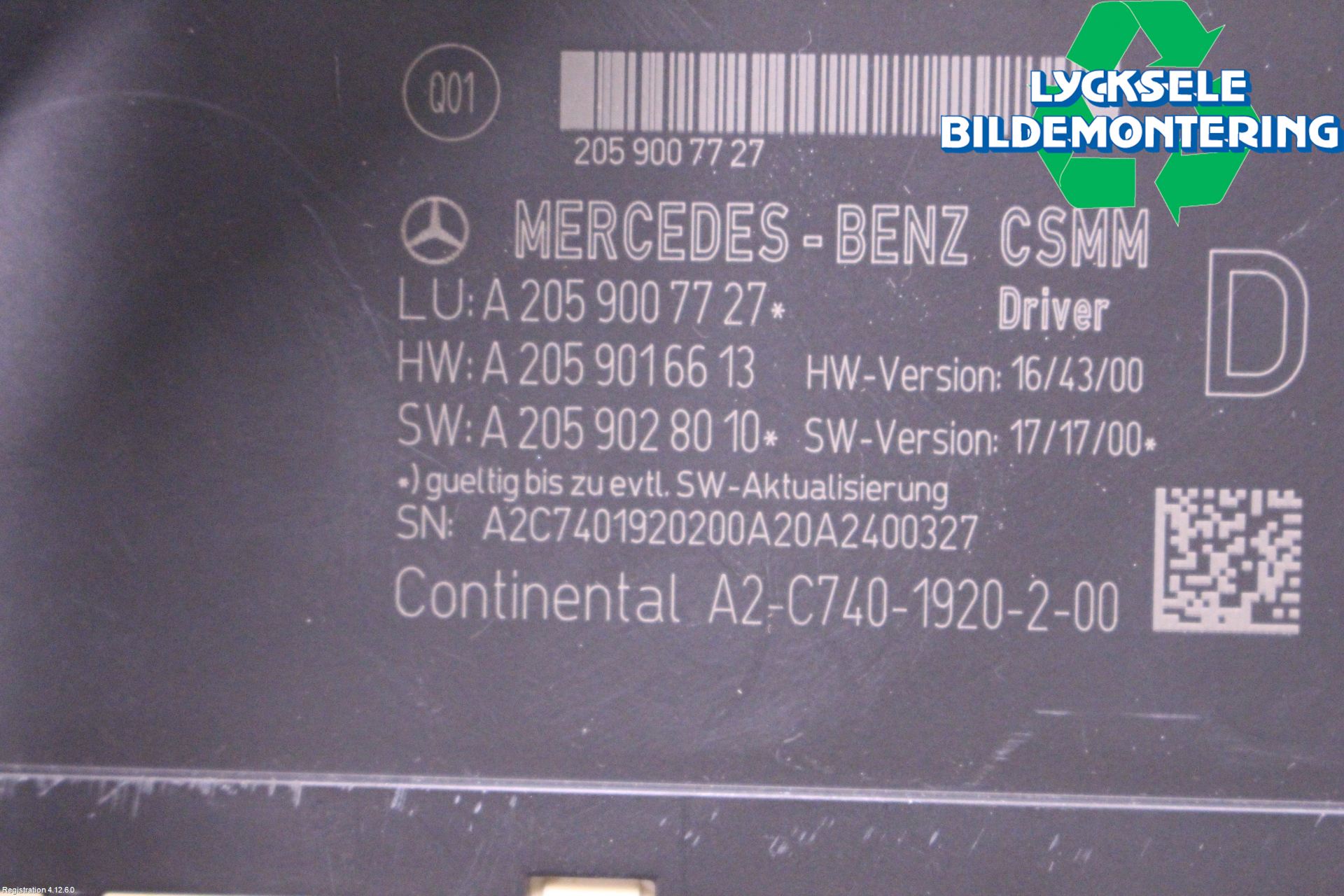 Mercedes-Benz MB GLC-KLASS (X253/C253) 15-22 Styrenhet Stolreglering