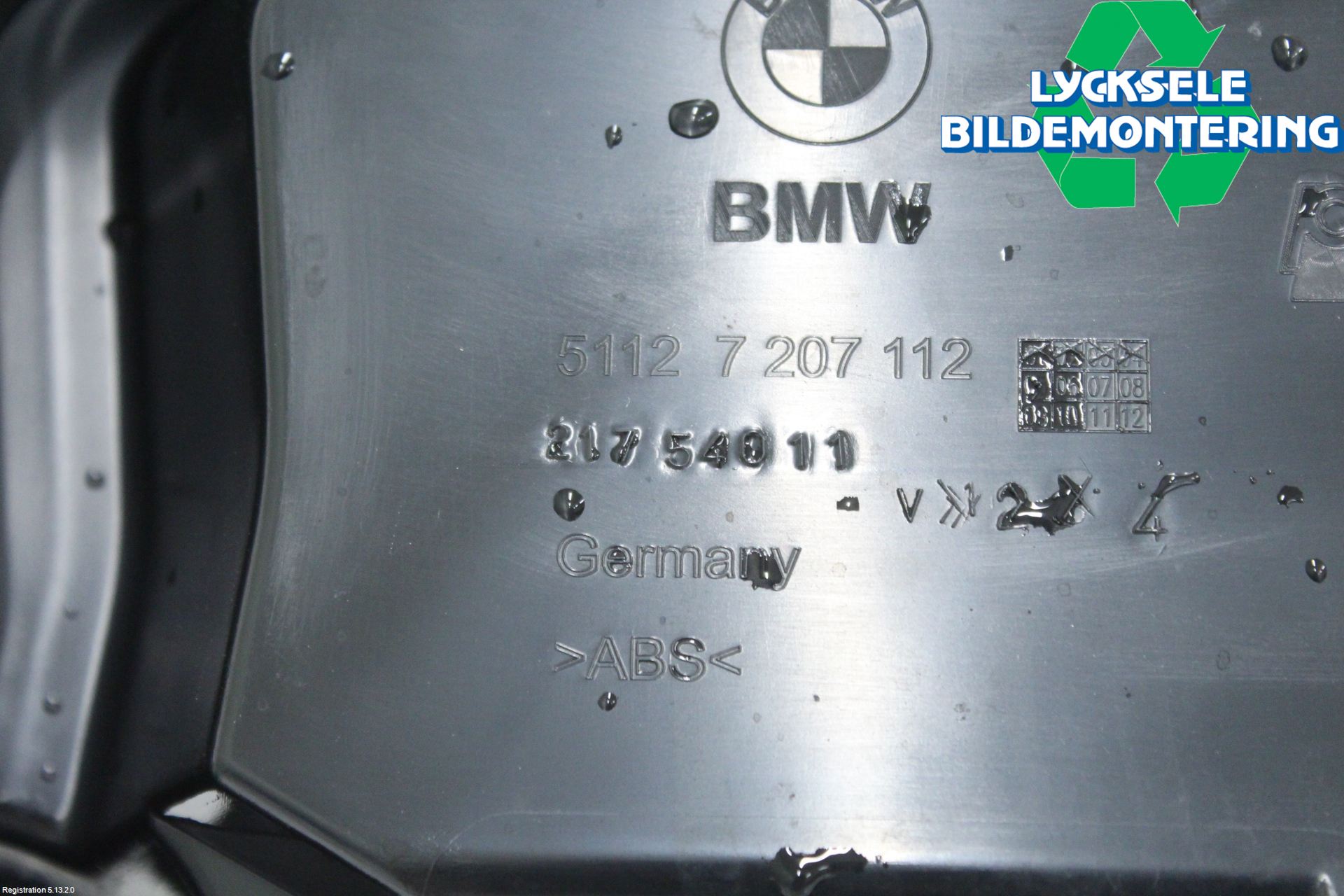 BMW 5 F10/F11/F18 09-17 Stötfångarfäste Bak Hö
