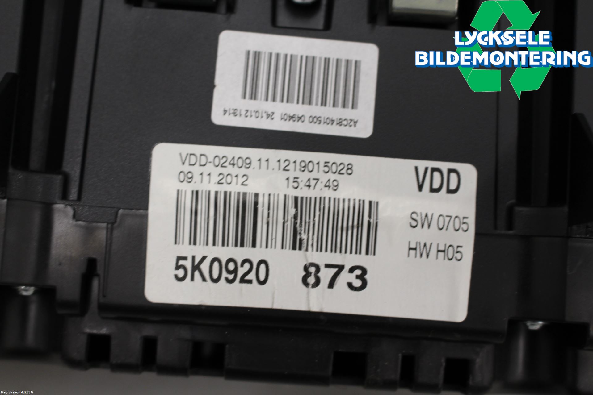 Volkswagen VW GOLF VI 09-13 Instrument Komb