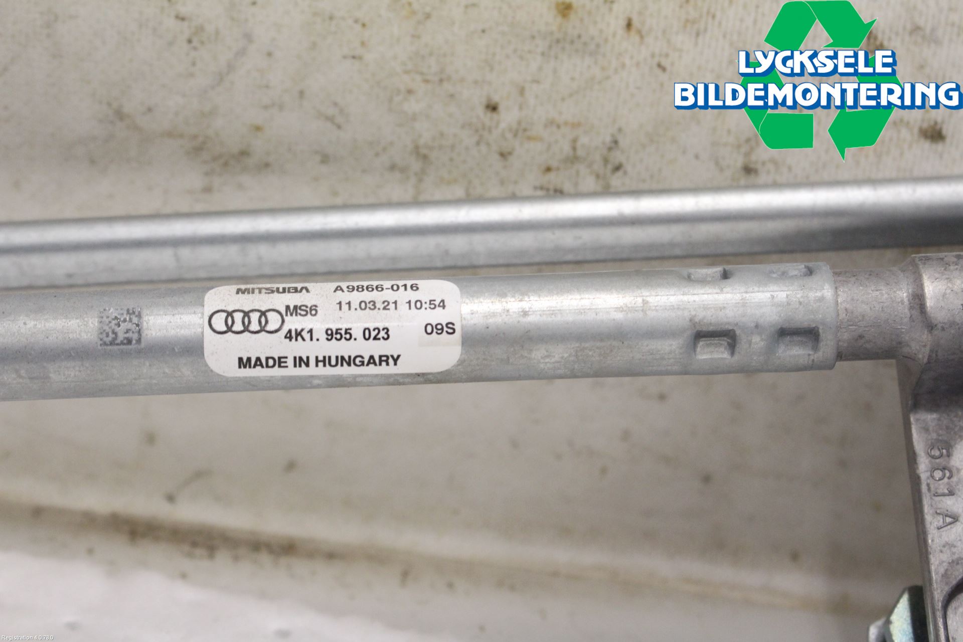 Audi A6 F2/C8 19- Torkarmekanism Vindruta