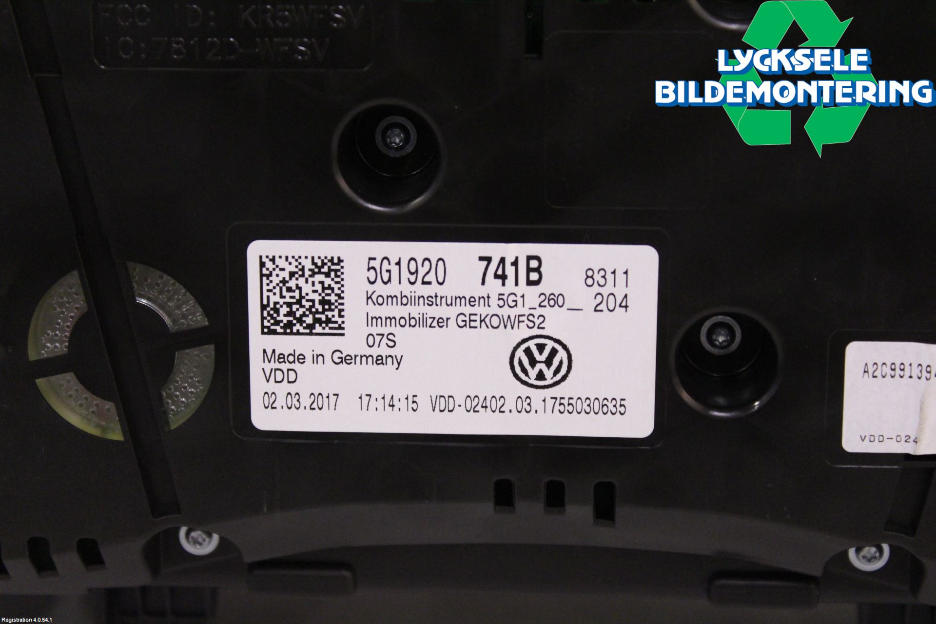 Volkswagen VW GOLF / E-GOLF VII 13-20 Instrument Komb