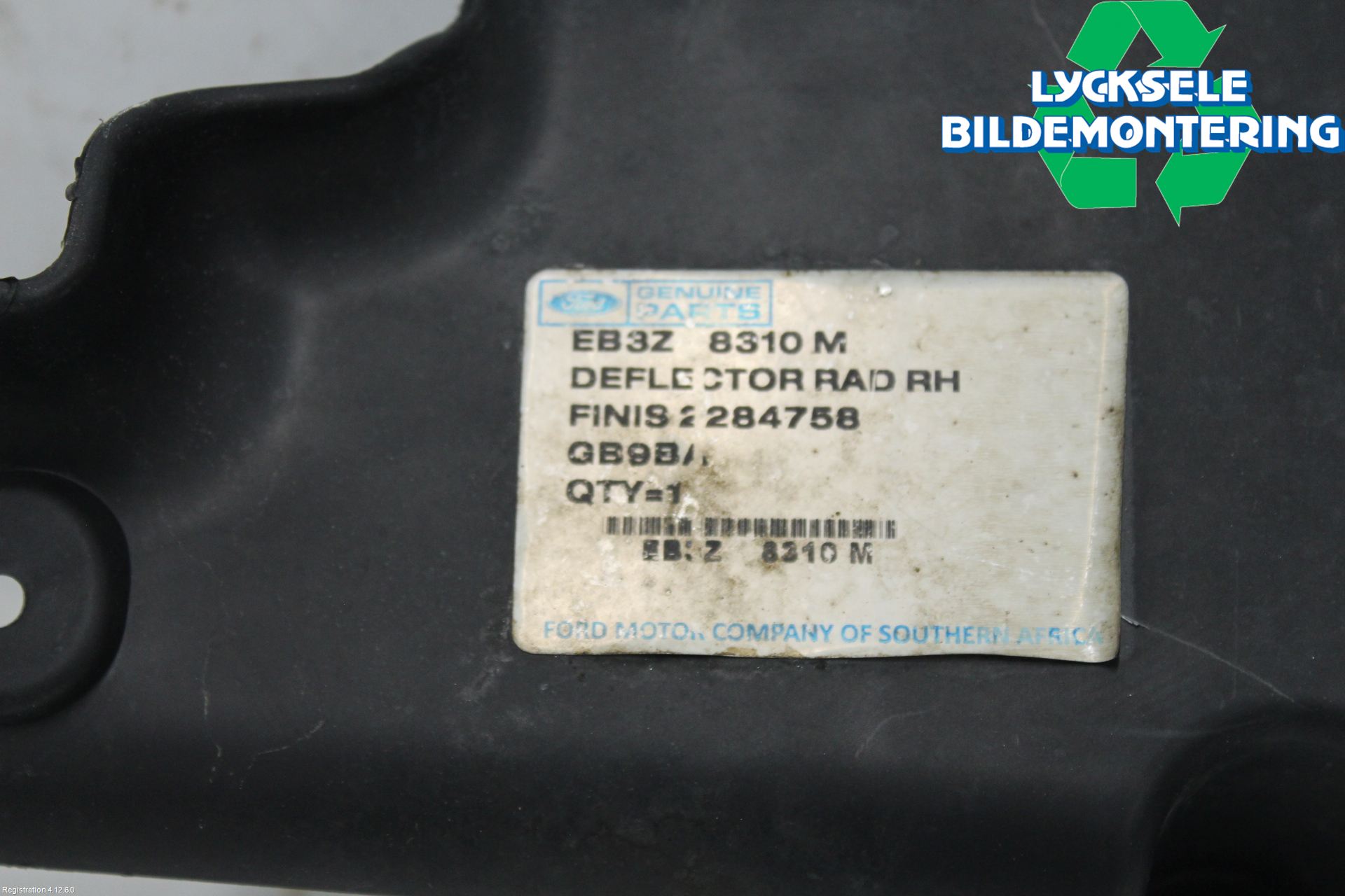 Ford RANGER EU 12-23 Deflektor Plåt-Plast Kylning