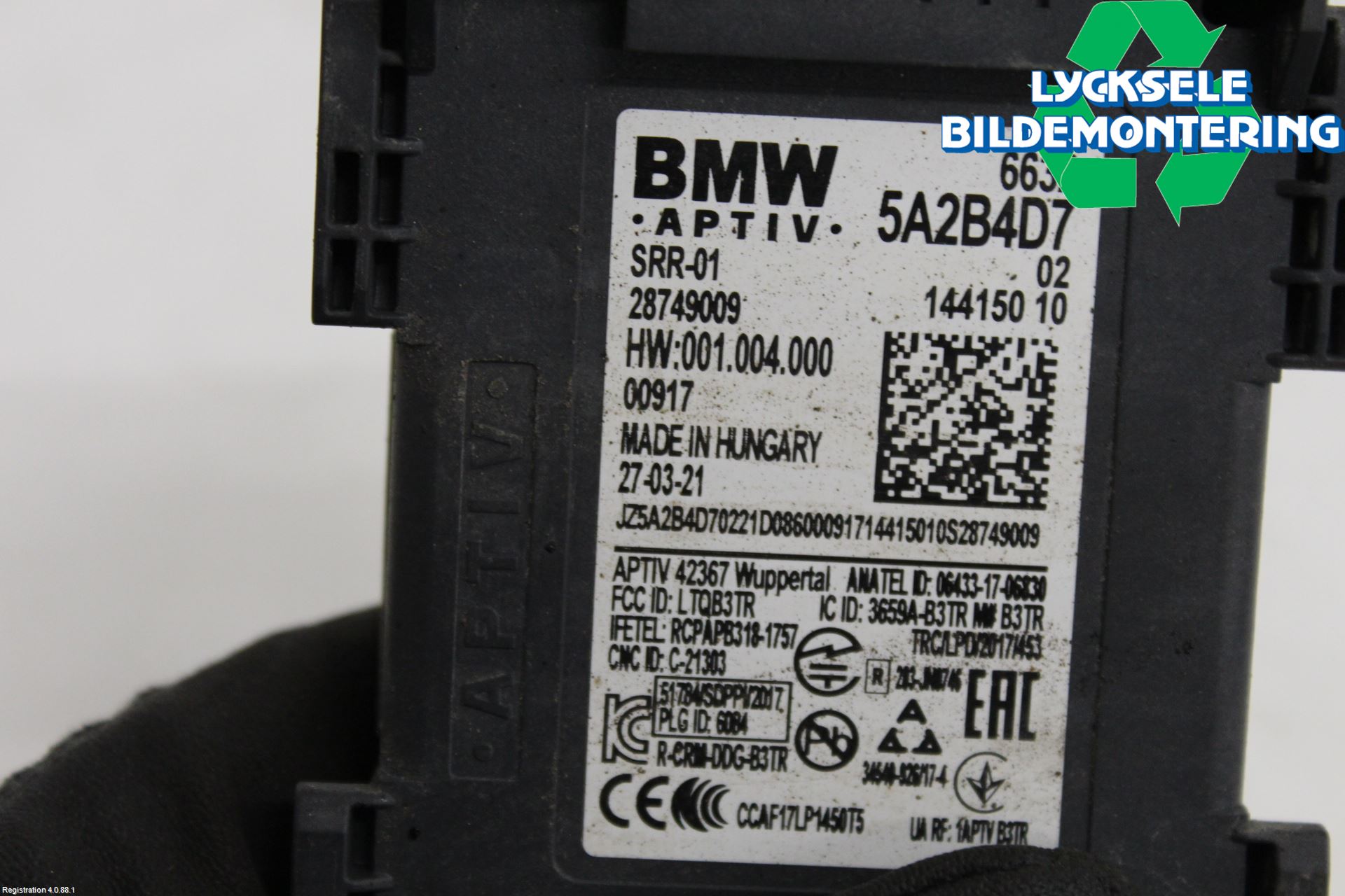 BMW 3 G20/G21/G80/G81 19- Sensor Aktivt Kollisionsskydd