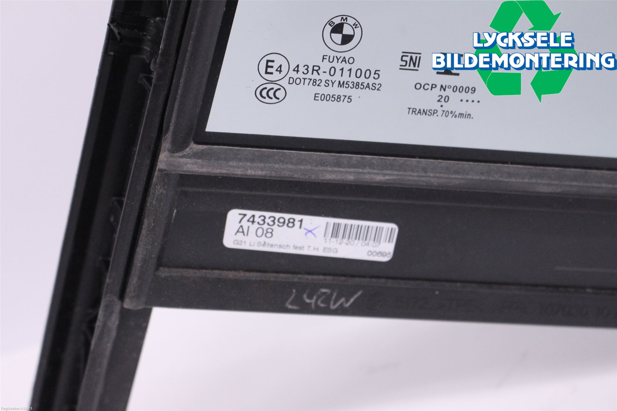 BMW 3 G20/G21/G80/G81 19- Dörruta Bak Lilla Vä