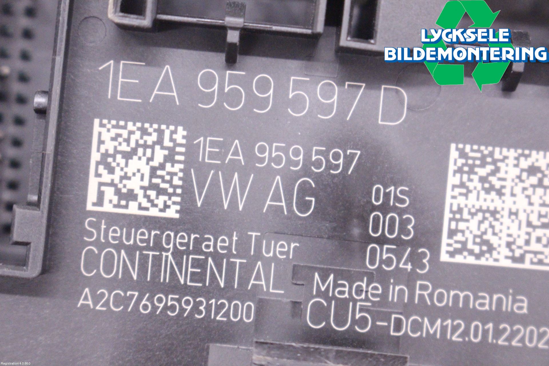 Volkswagen VW ID.4 21- Styrenhet Dörr