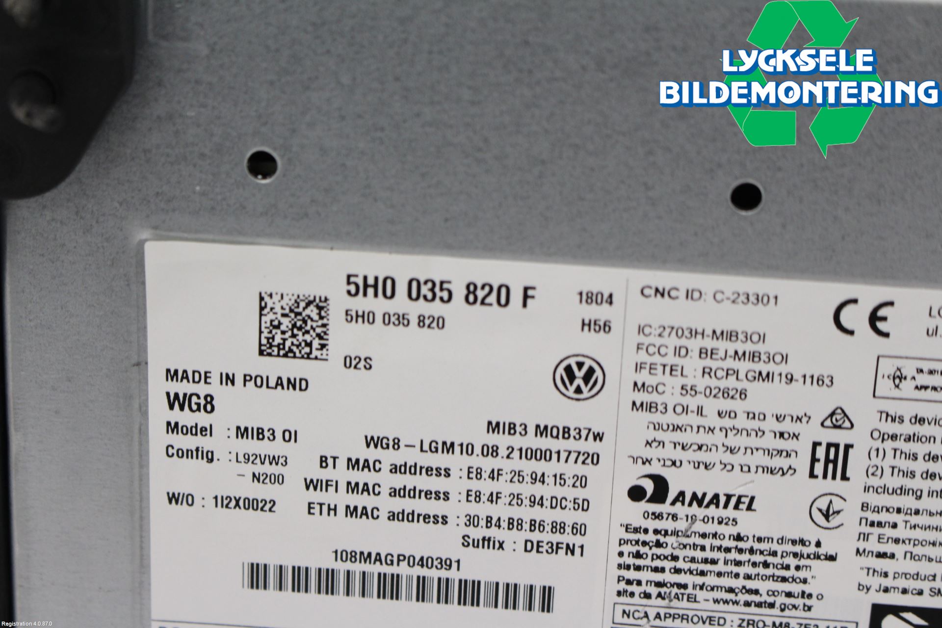 Volkswagen VW GOLF / E-GOLF VIII 20- Gps Navigator