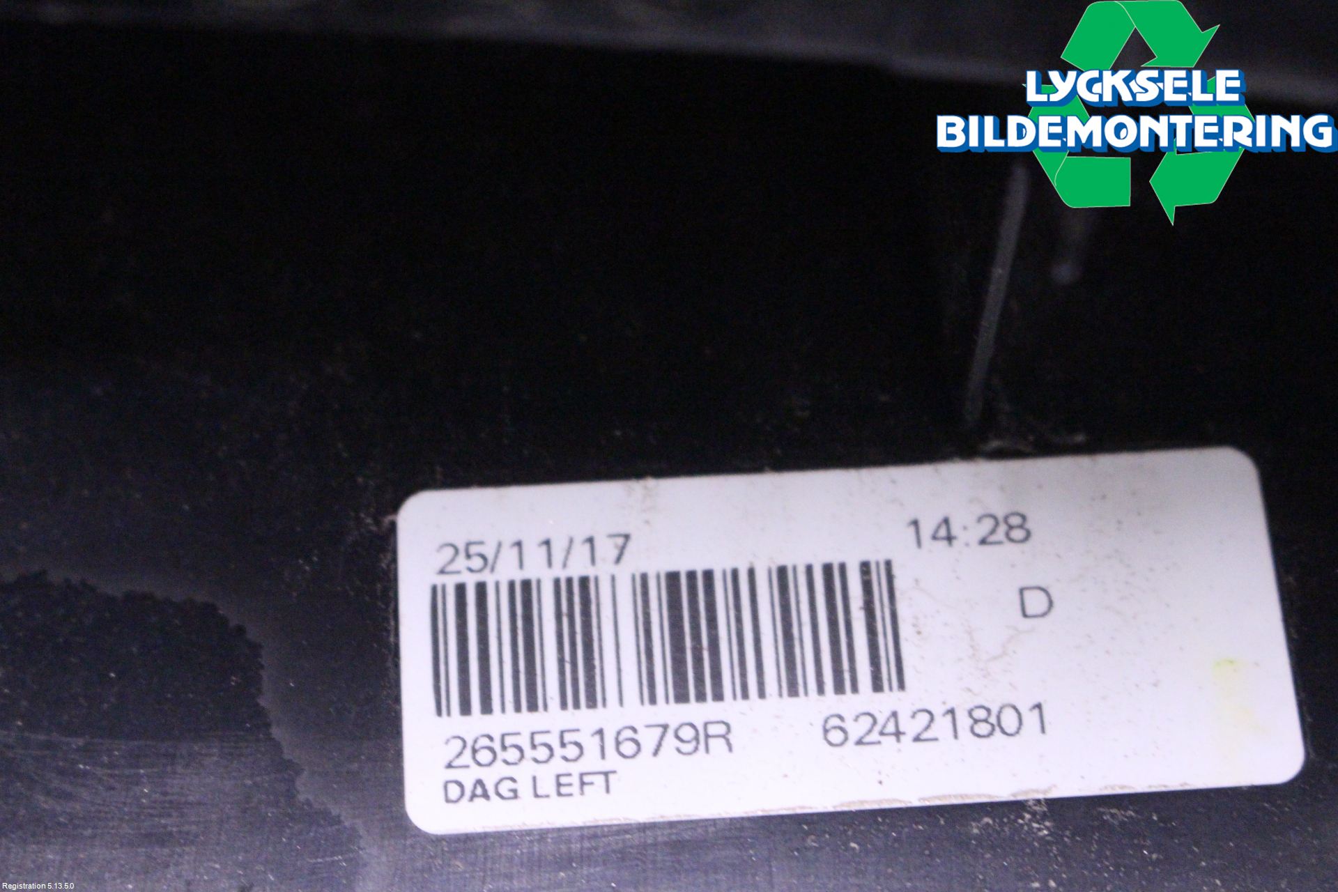 Dacia DUSTER 18-24 Bakljus Vänster