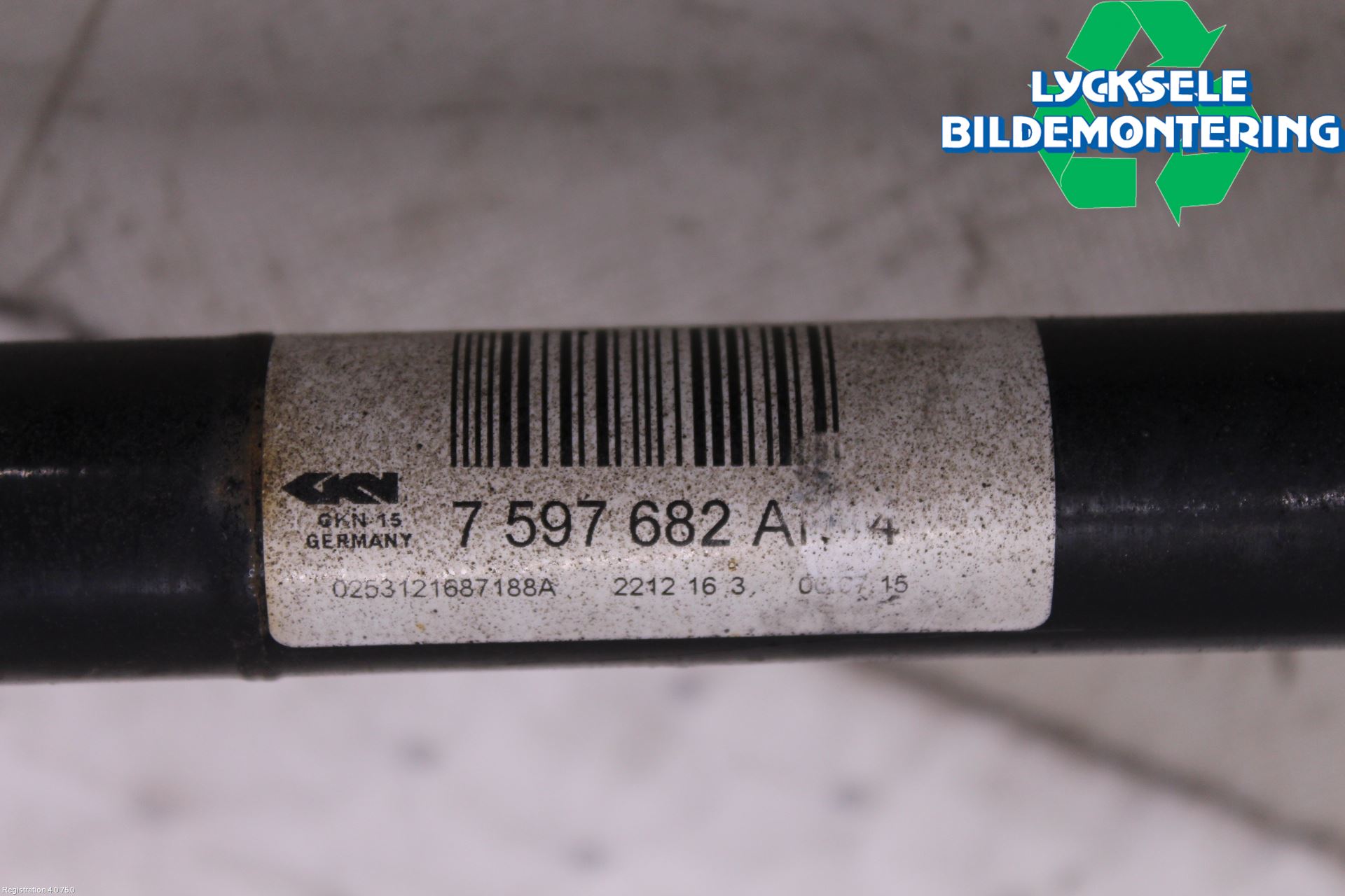 BMW 3 F30/F31/F80 12-19 Drivaxel Bak Höger