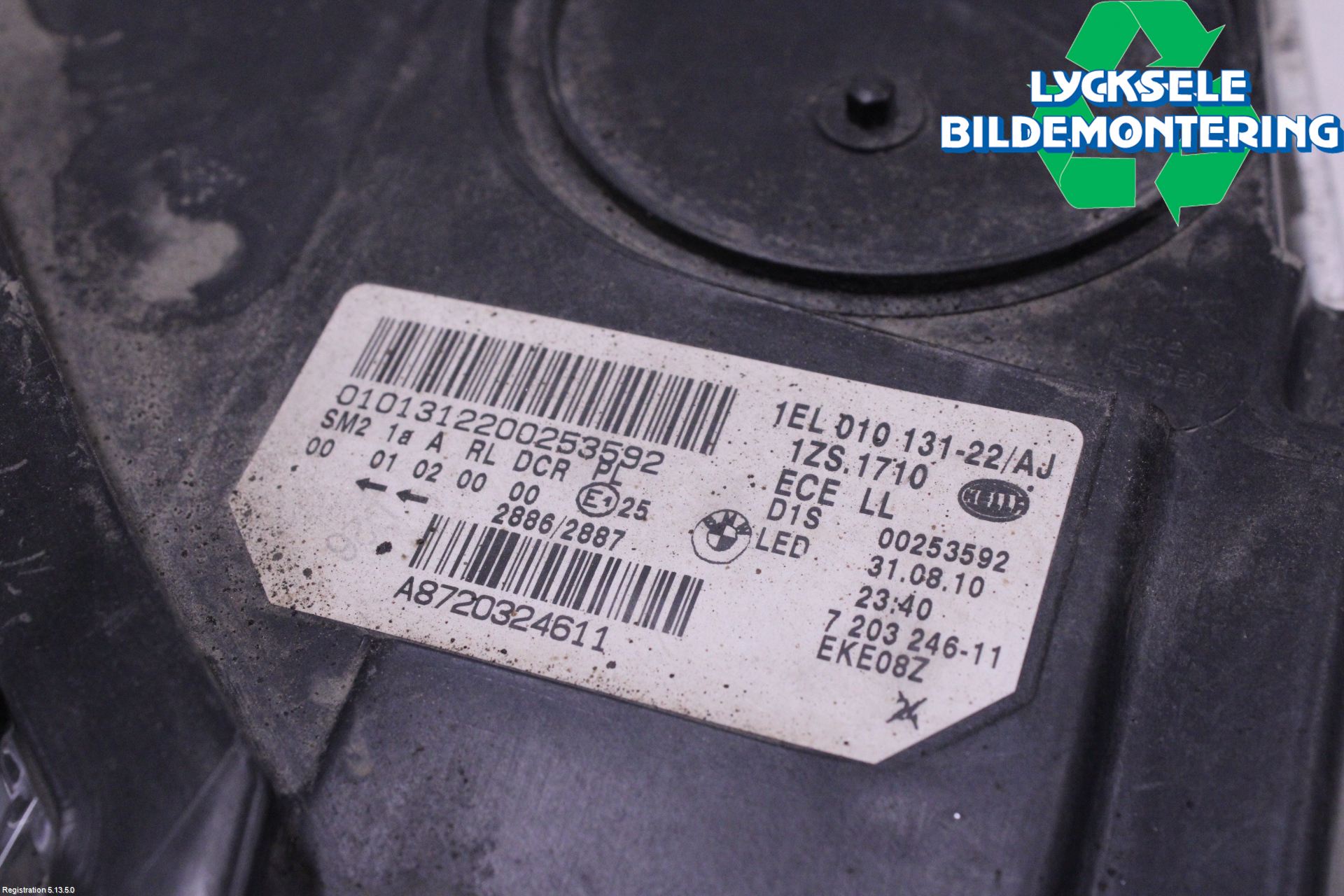 BMW 5 F10/F11/F18 09-17 Strålkastare Höger