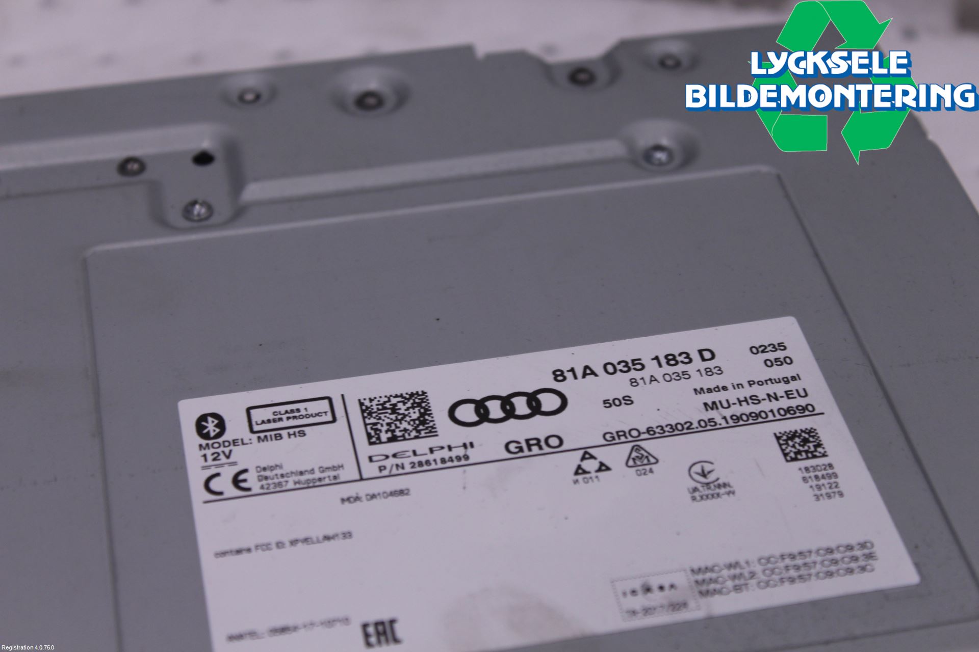 Audi A3/S3 8V 13-20 Cd Radio - Multimediapanel