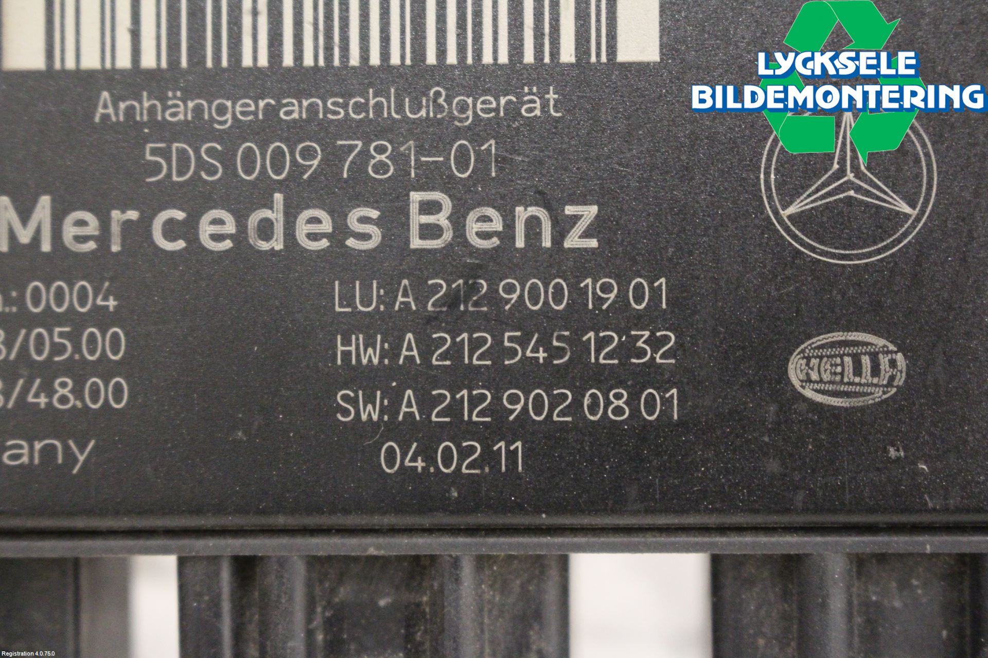 Mercedes-Benz MB E-KLASS (W212) 09-16 Styrenhet Dragkrok