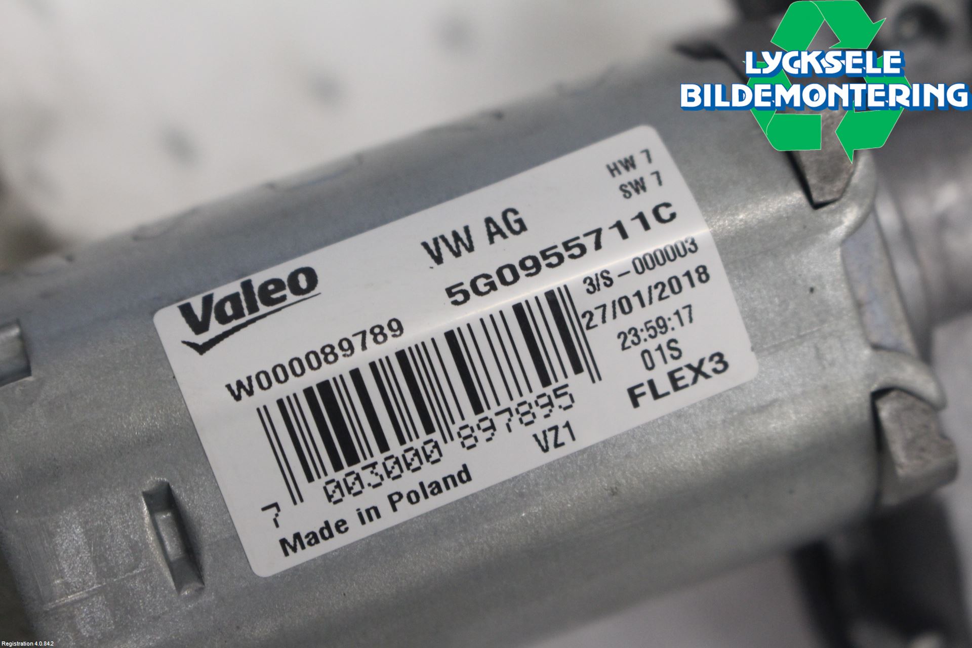 Volkswagen VW GOLF / E-GOLF VII 13-20 Torkarmotor Baklucka