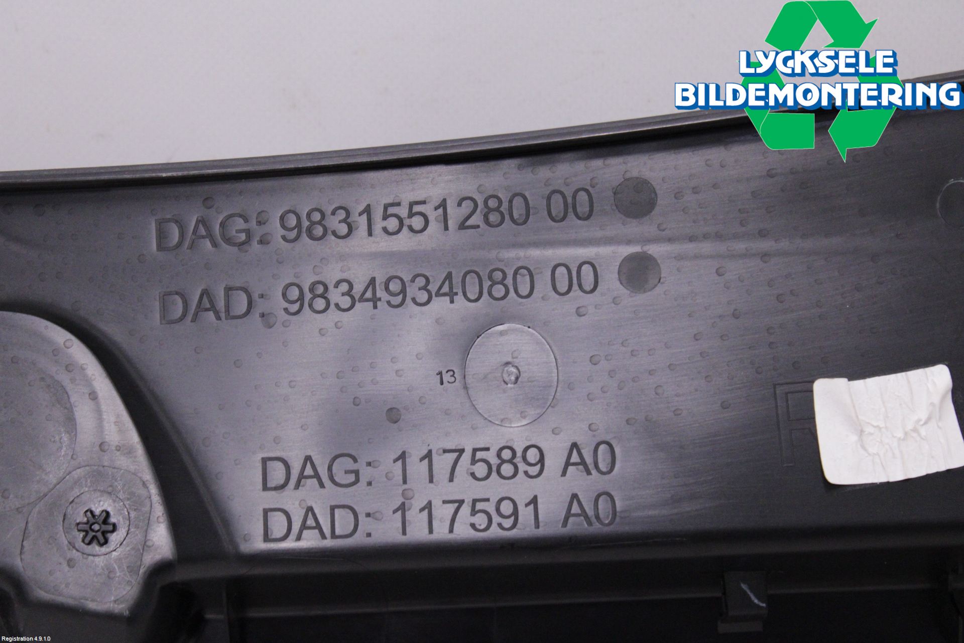 Opel ASTRA L 22- Torpedplåt-Torpedplast