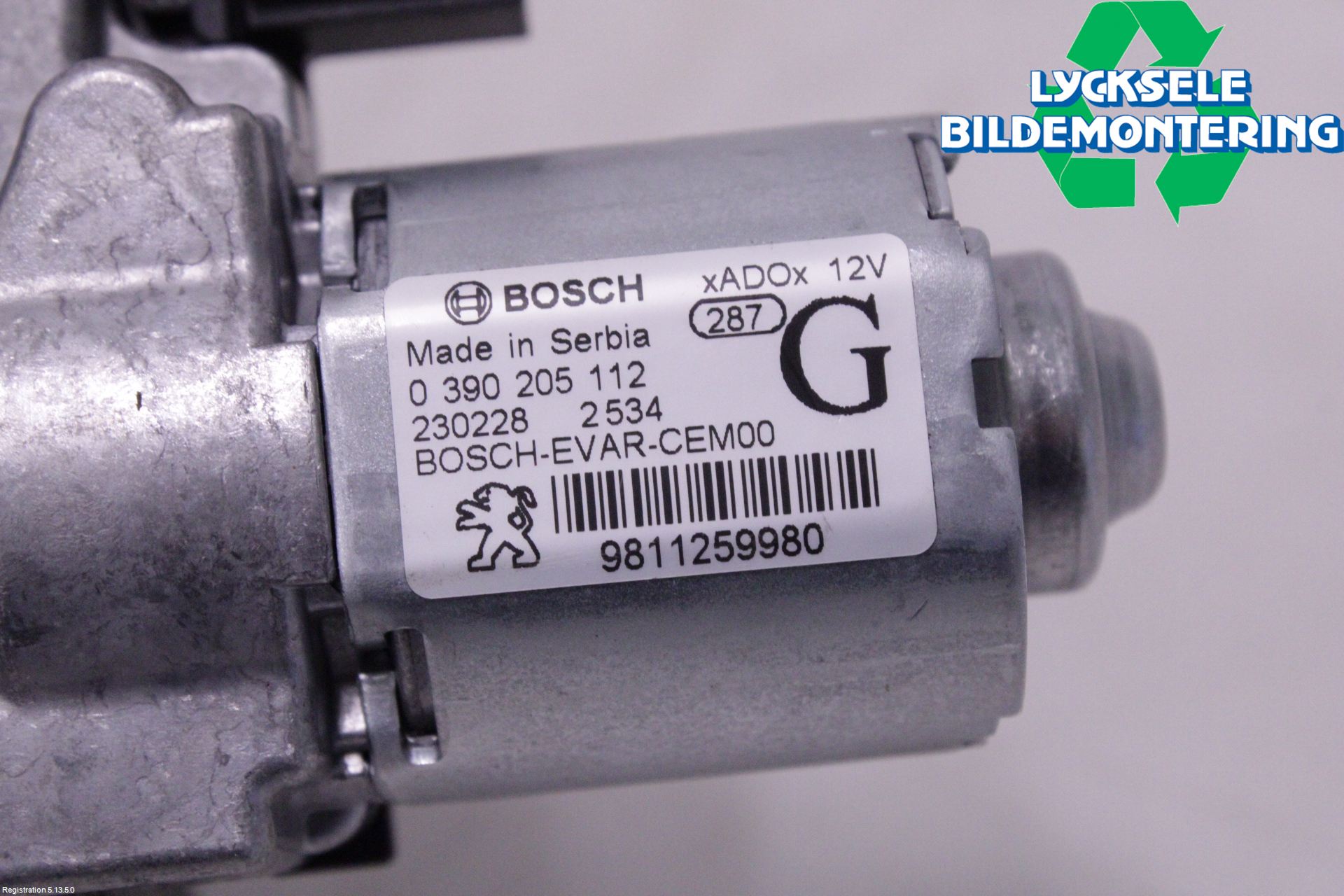 Peugeot 3008 17-24 Torkarmotor Baklucka