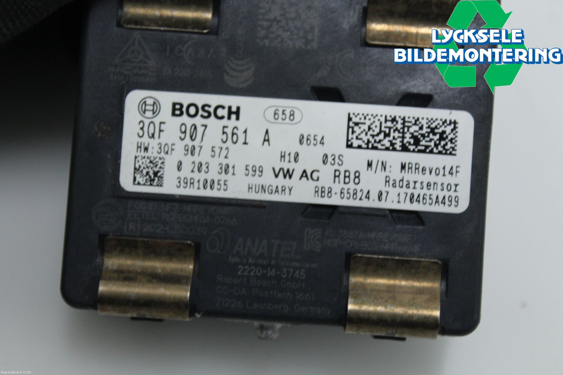 Volkswagen VW GOLF / E-GOLF VII 13-20 Sensor Adaptiv Farthållare