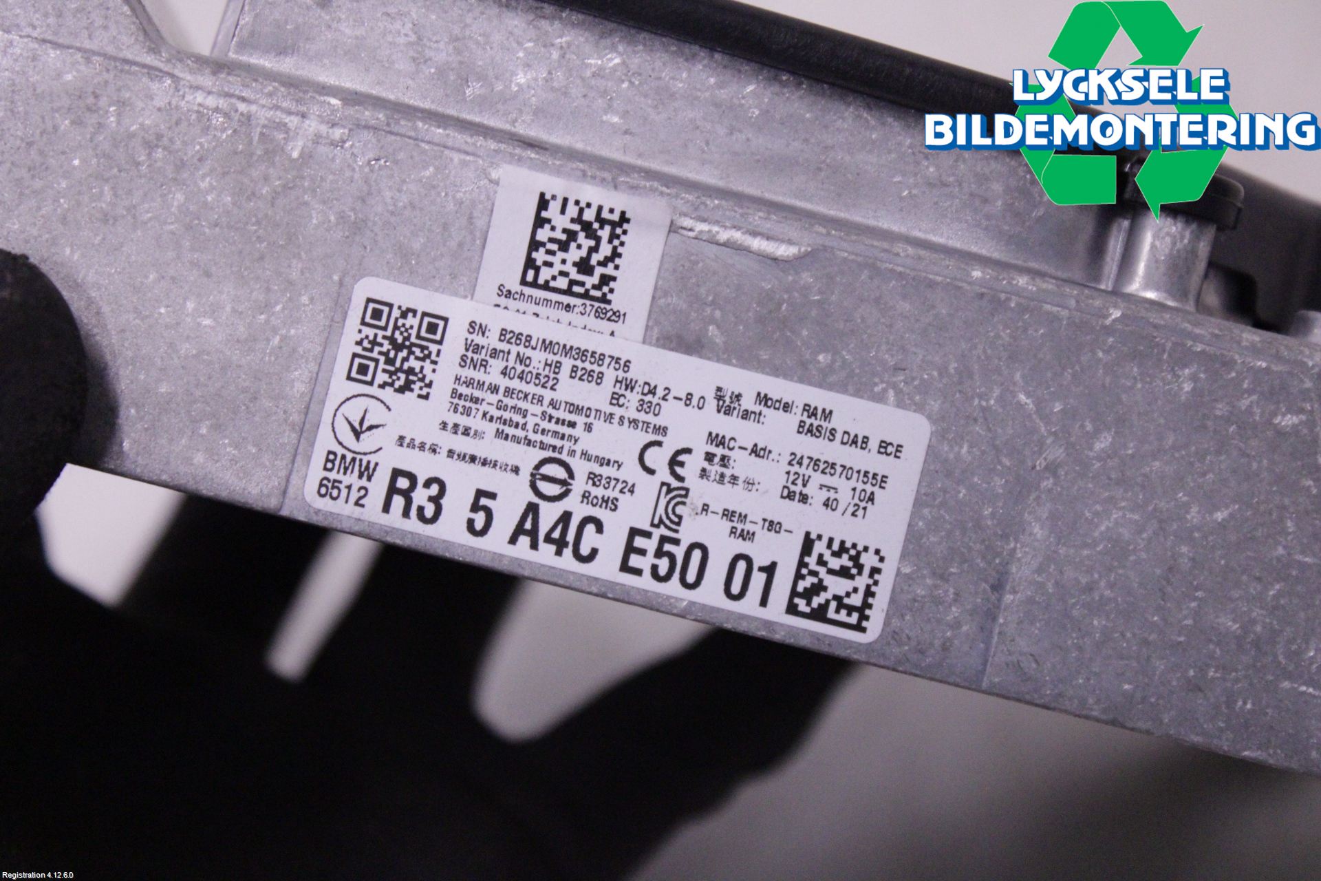 BMW 3 G20/G21/G80/G81 19- Radio-Stereo Förstärkare