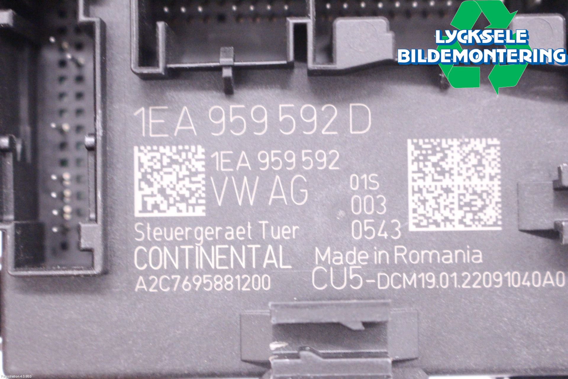 Volkswagen VW ID.4 21- Styrenhet Dörr