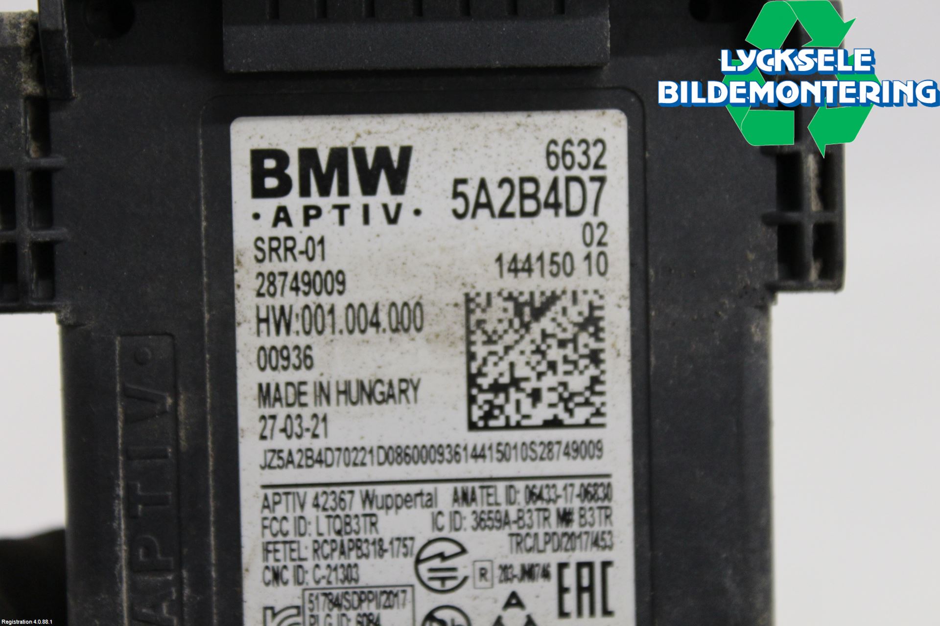 BMW 3 G20/G21/G80/G81 19- Sensor Aktivt Kollisionsskydd