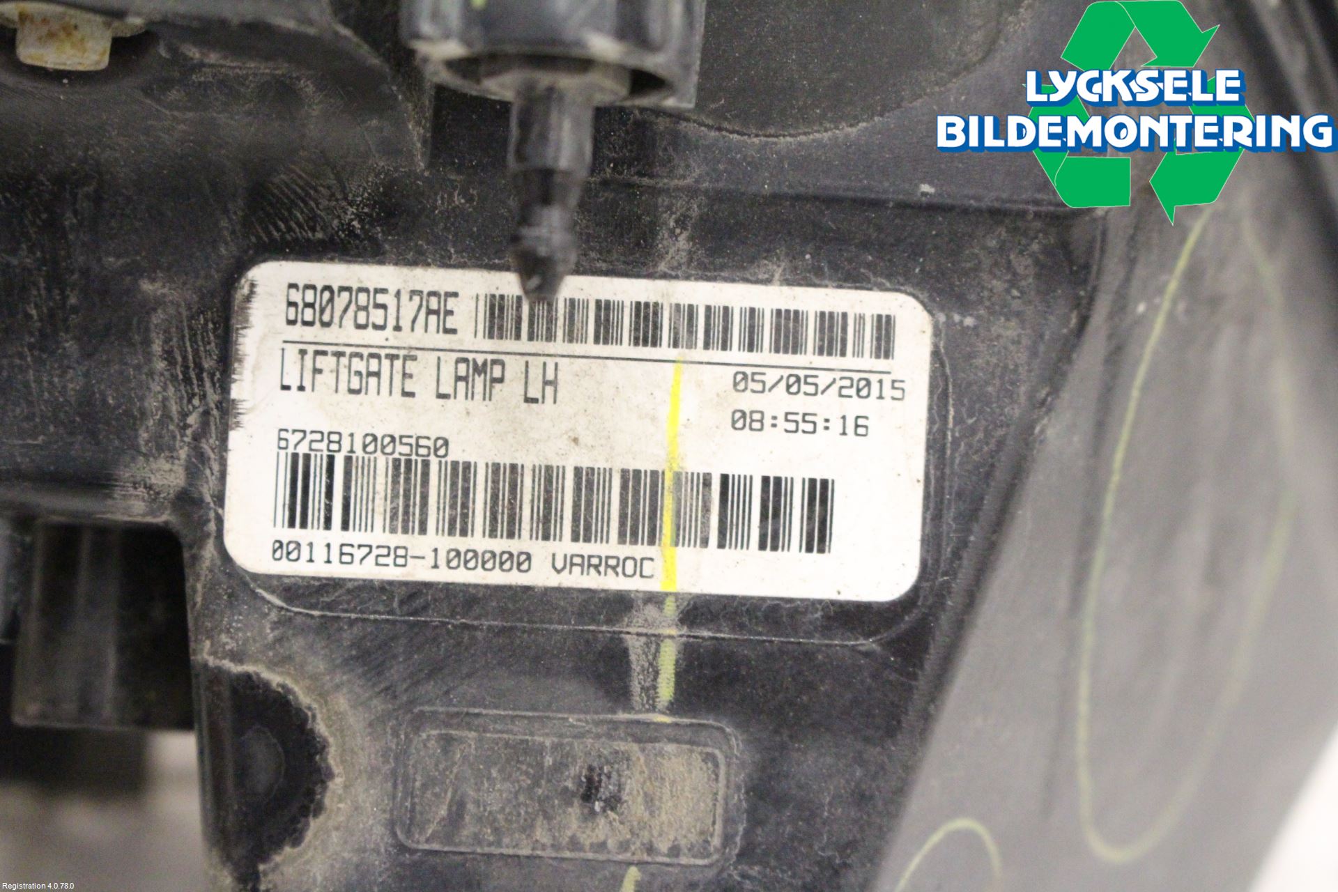 Fiat FREEMONT Bakljus Lucka Vä