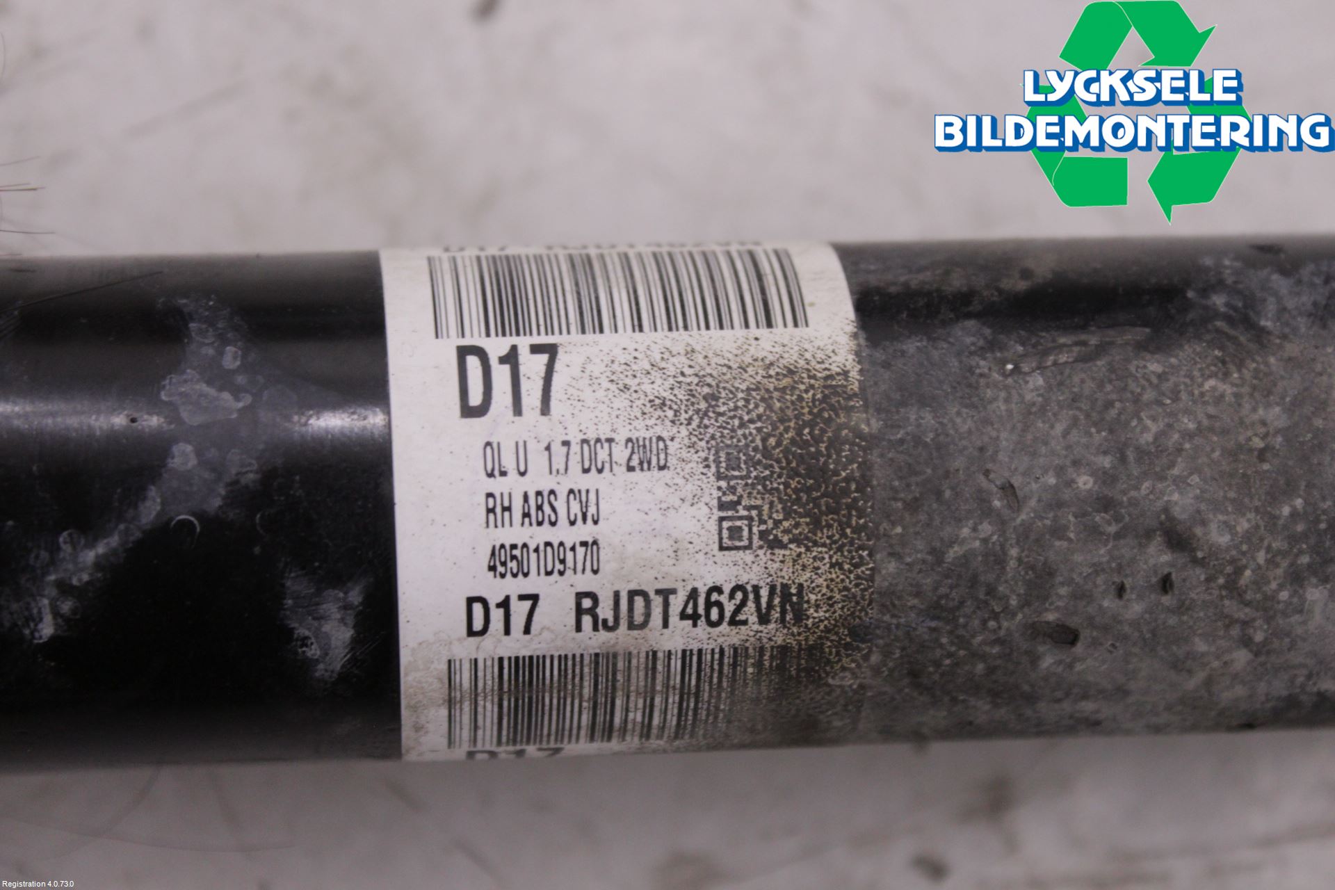 Kia SPORTAGE (QL) 16-21 Drivaxel Fram Höger