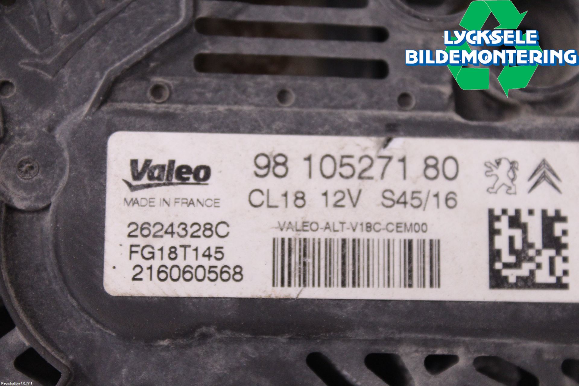 Peugeot PARTNER 16-18 Generator