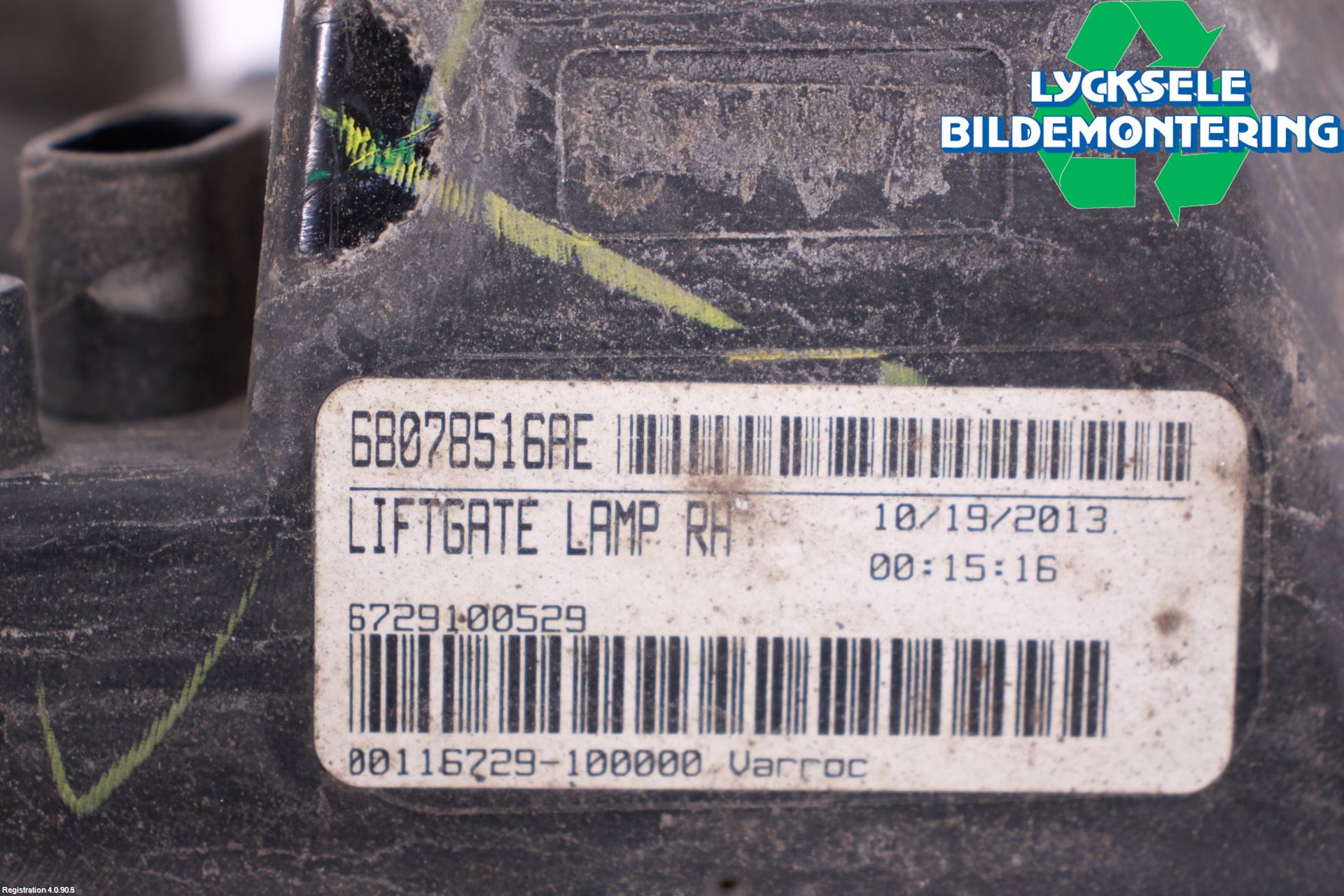 Fiat FREEMONT Bakljus Lucka Hö