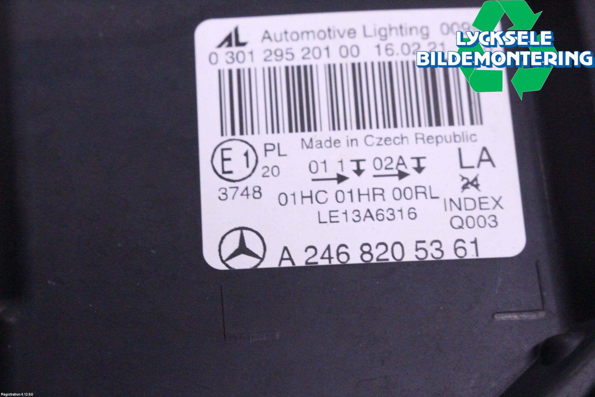 Mercedes-Benz MB B-KLASS (W246/W242) 12-19 Strålkastare Vänster