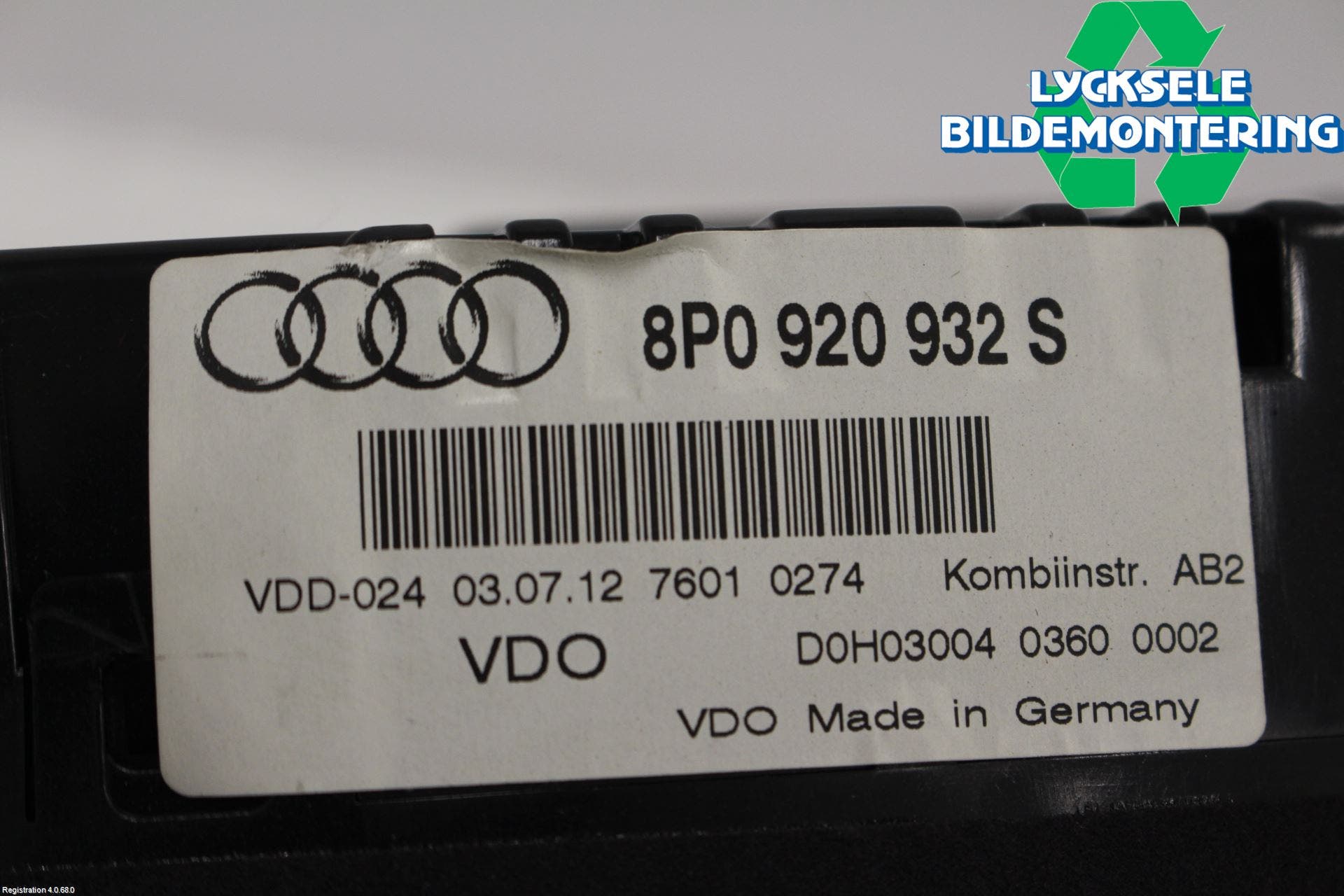Audi A3/S3 05-13 Instrument Komb