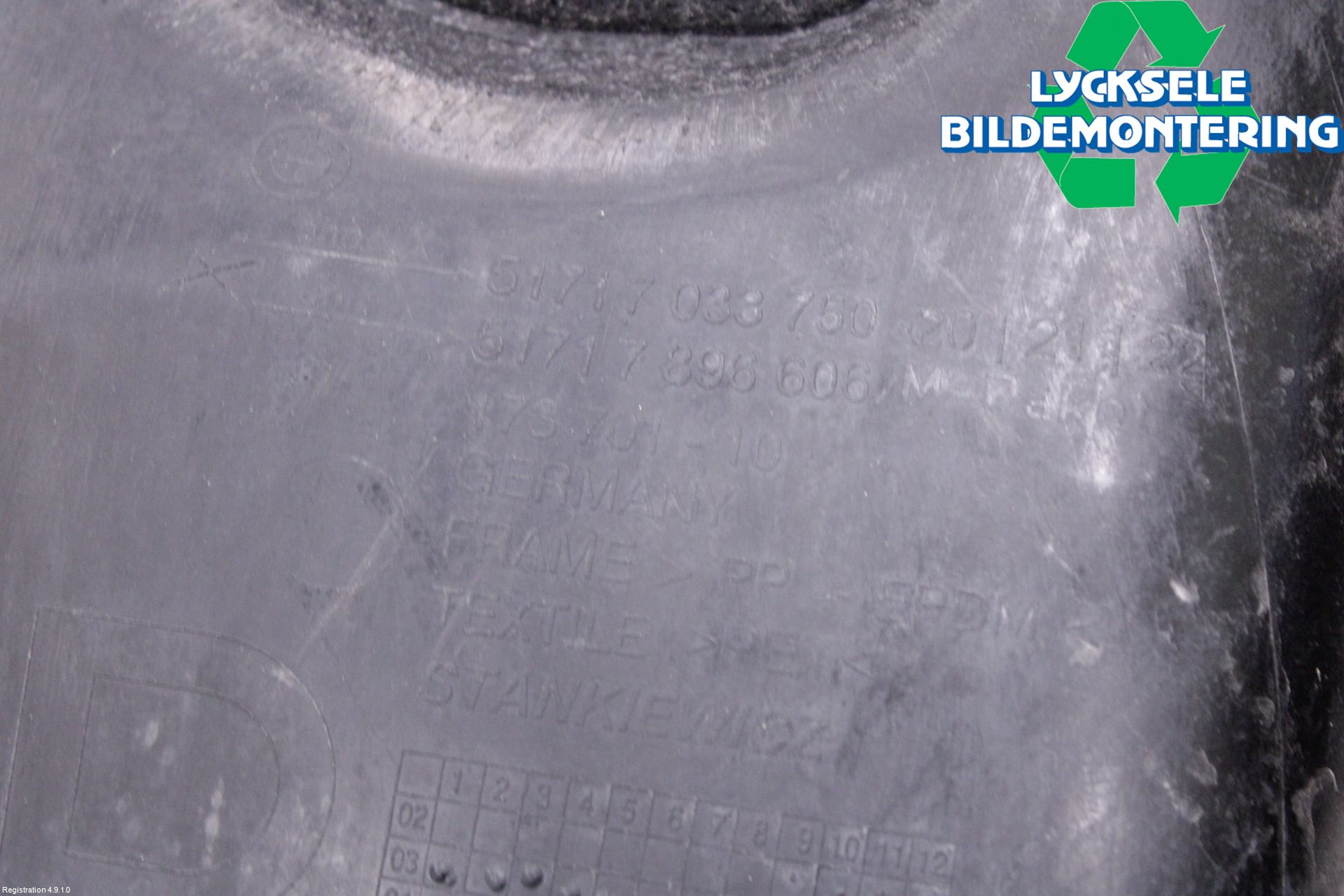 BMW 5 E60/61 Sed/Tou 02-10 Skärm Inner