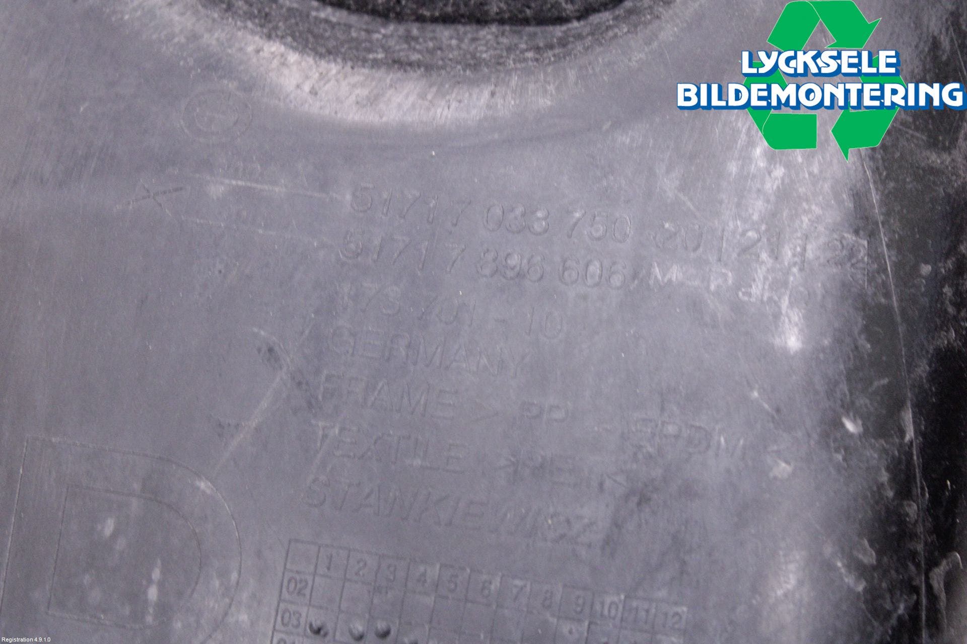 BMW 5 E60/61 Sed/Tou 02-10 Skärm Inner