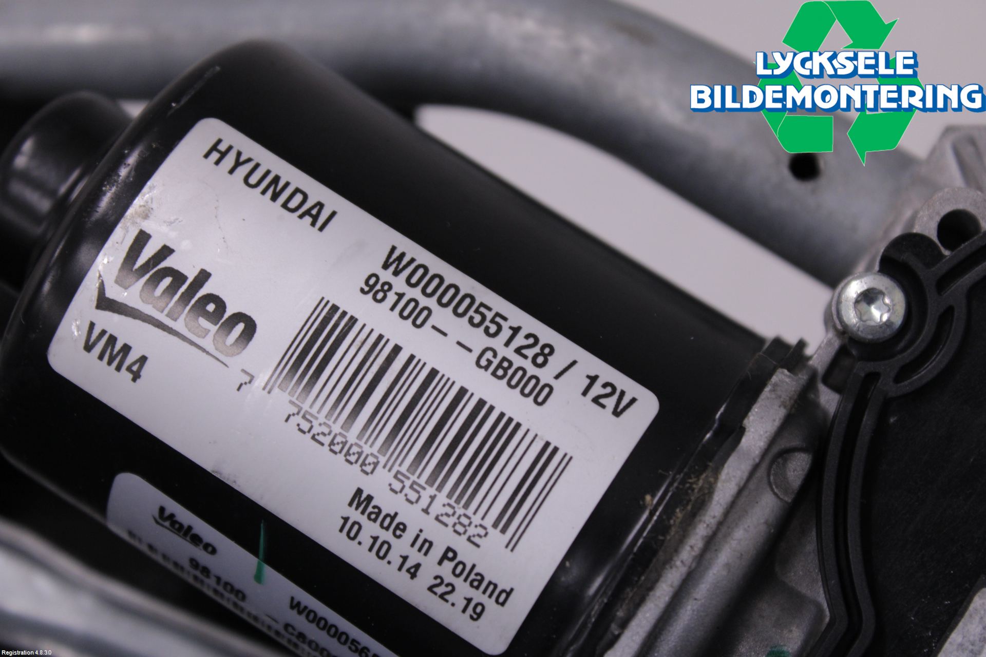 Hyundai i20 GB 15-20 Torkarmekanism Vindruta