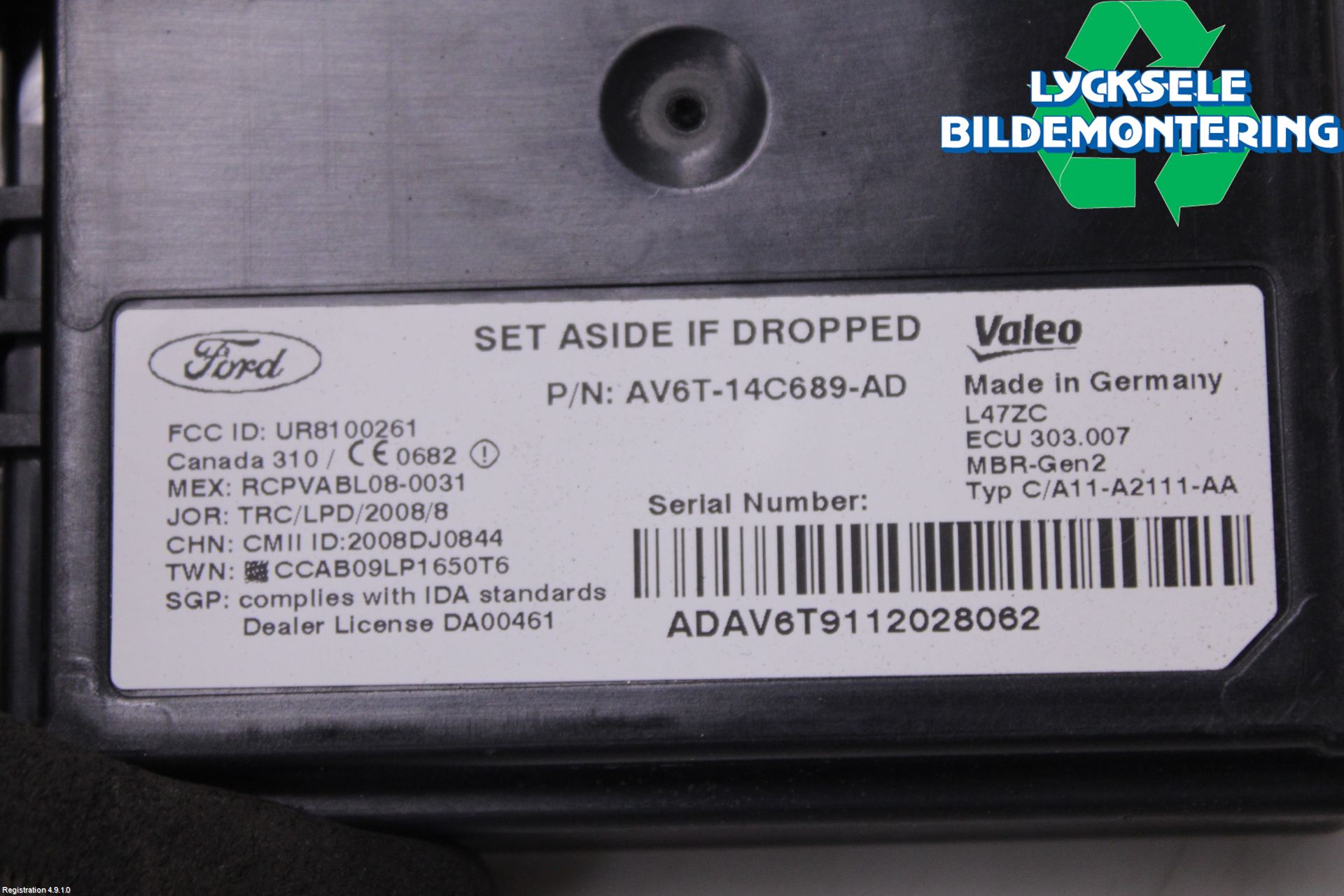 Ford FOCUS 11-14 Sensor Aktivt Kollisionsskydd