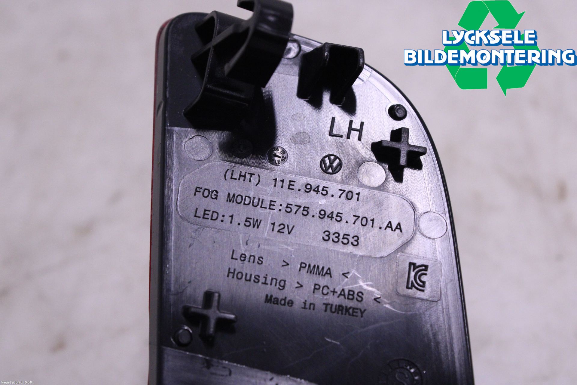 Volkswagen VW ID.4 21- Dimljus/Reflex Bak